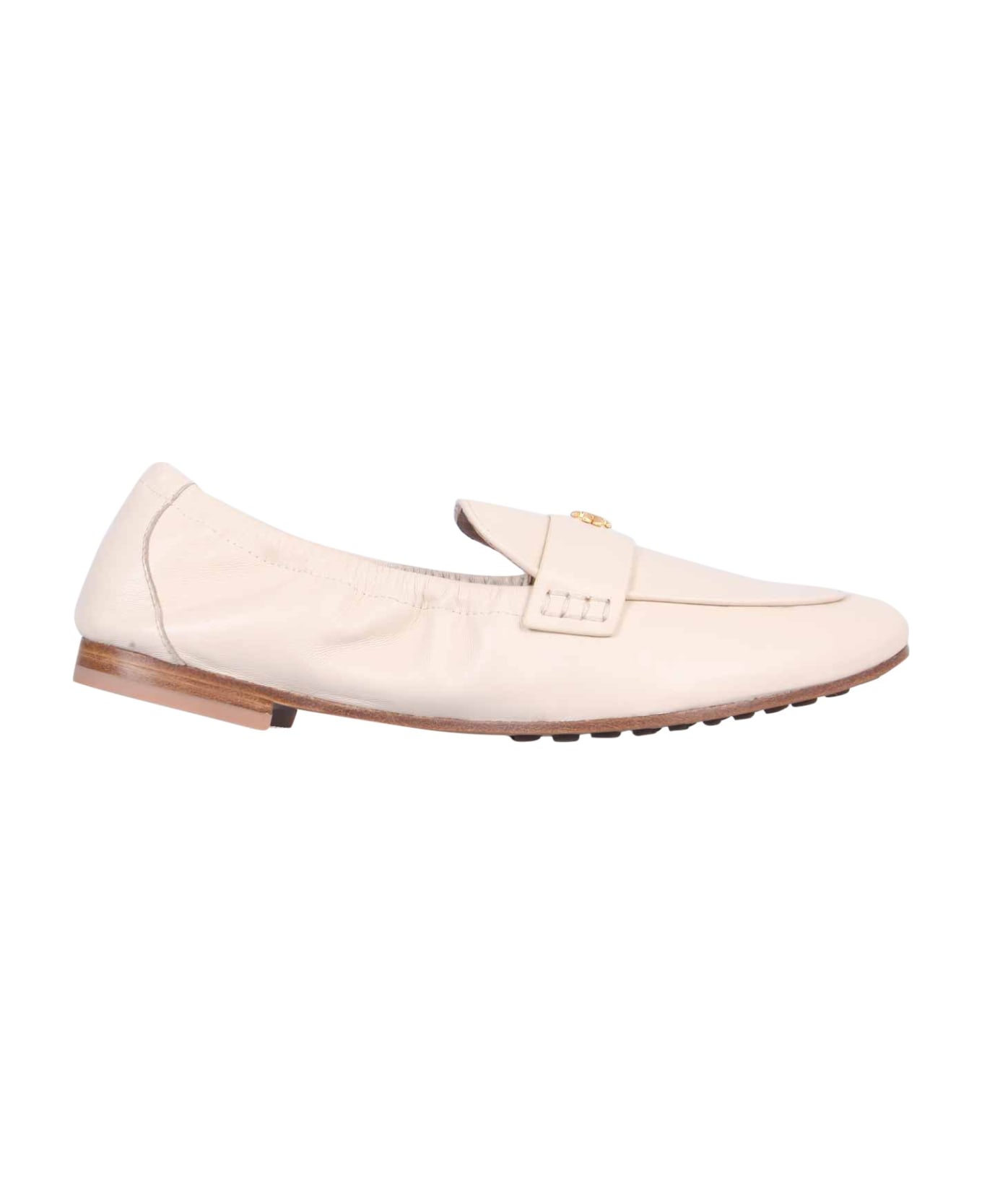 Tory Burch Leather Loafer - BEIGE
