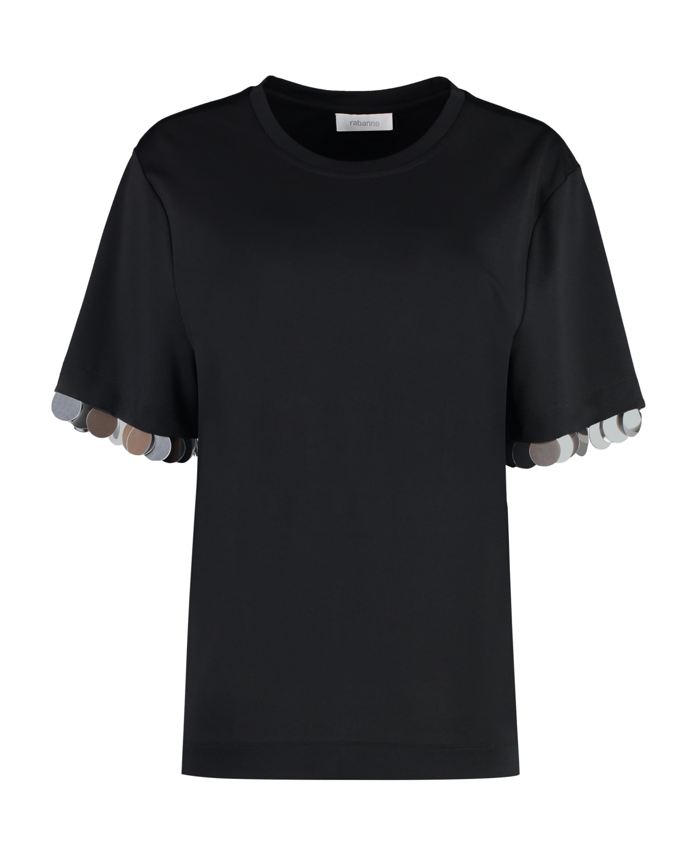 Paco Rabanne Viscose Crew-neck T-shirt - black
