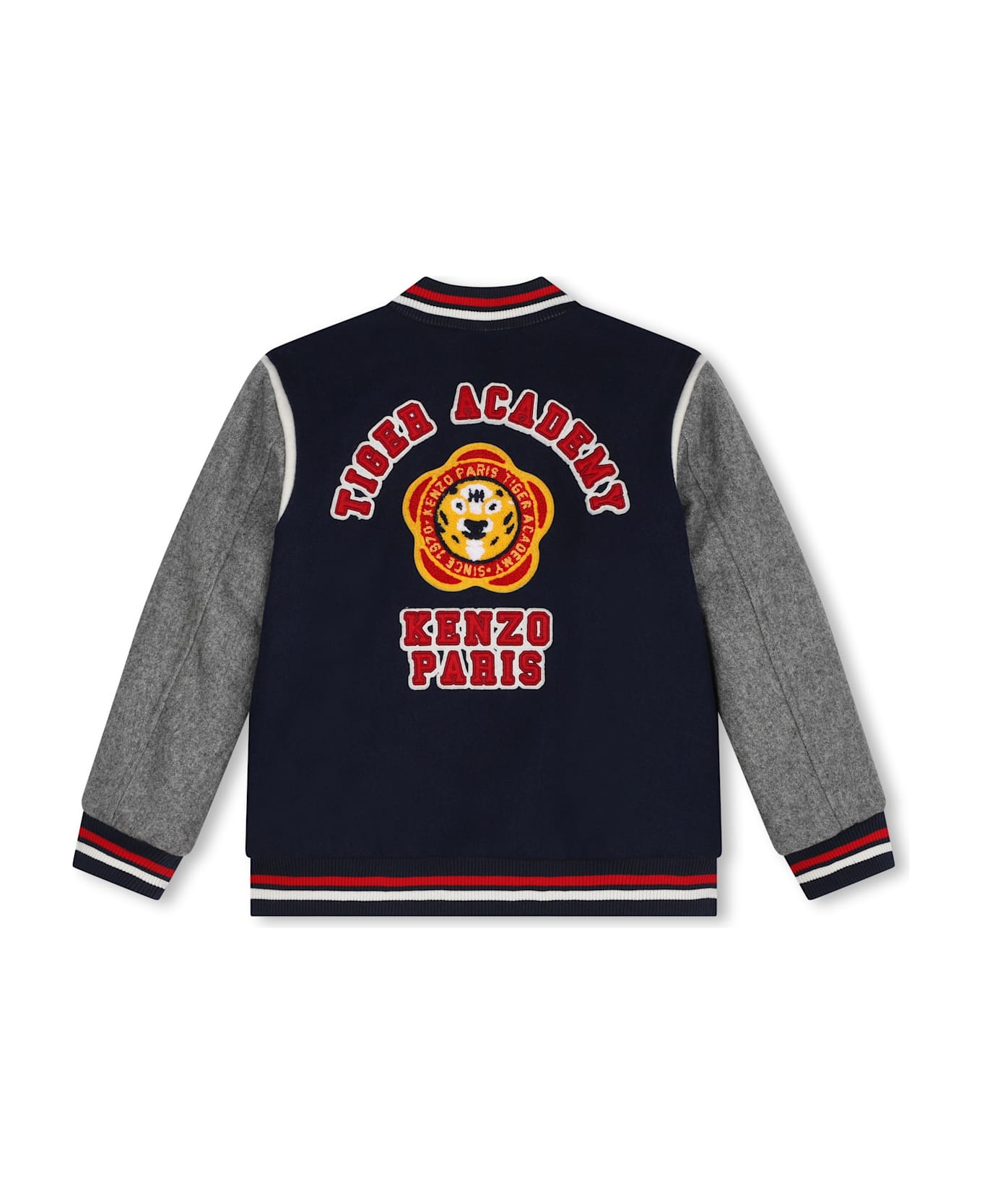 Kenzo Kids Bomber Varsity With Applique - Blue