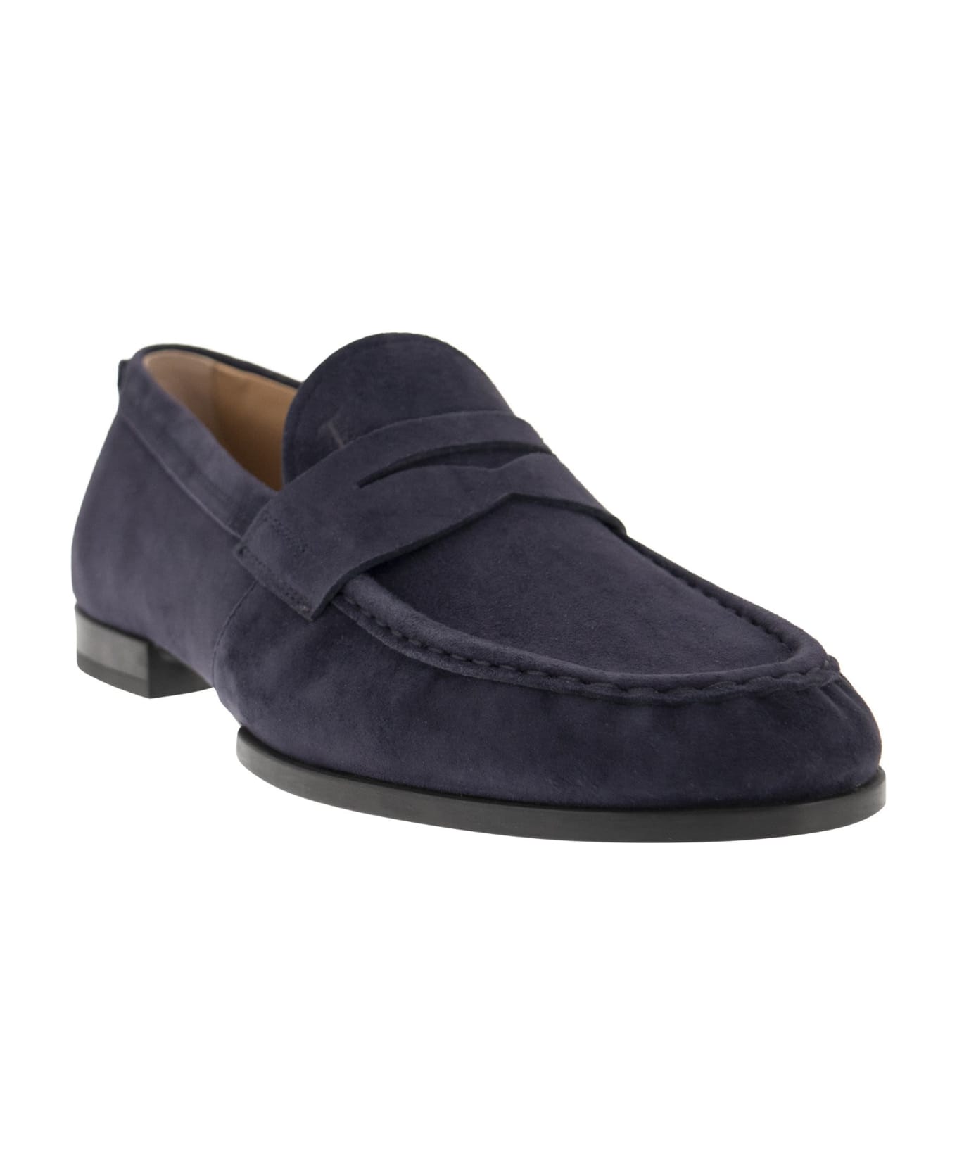 Tod's Suede Leather Moccasin - Blu