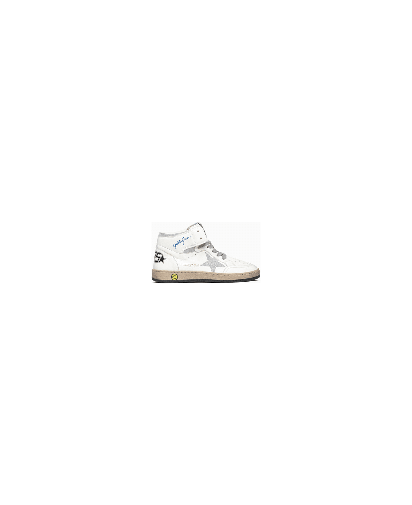 Golden Goose Sky Star Sneakers - WHITE/SILVER
