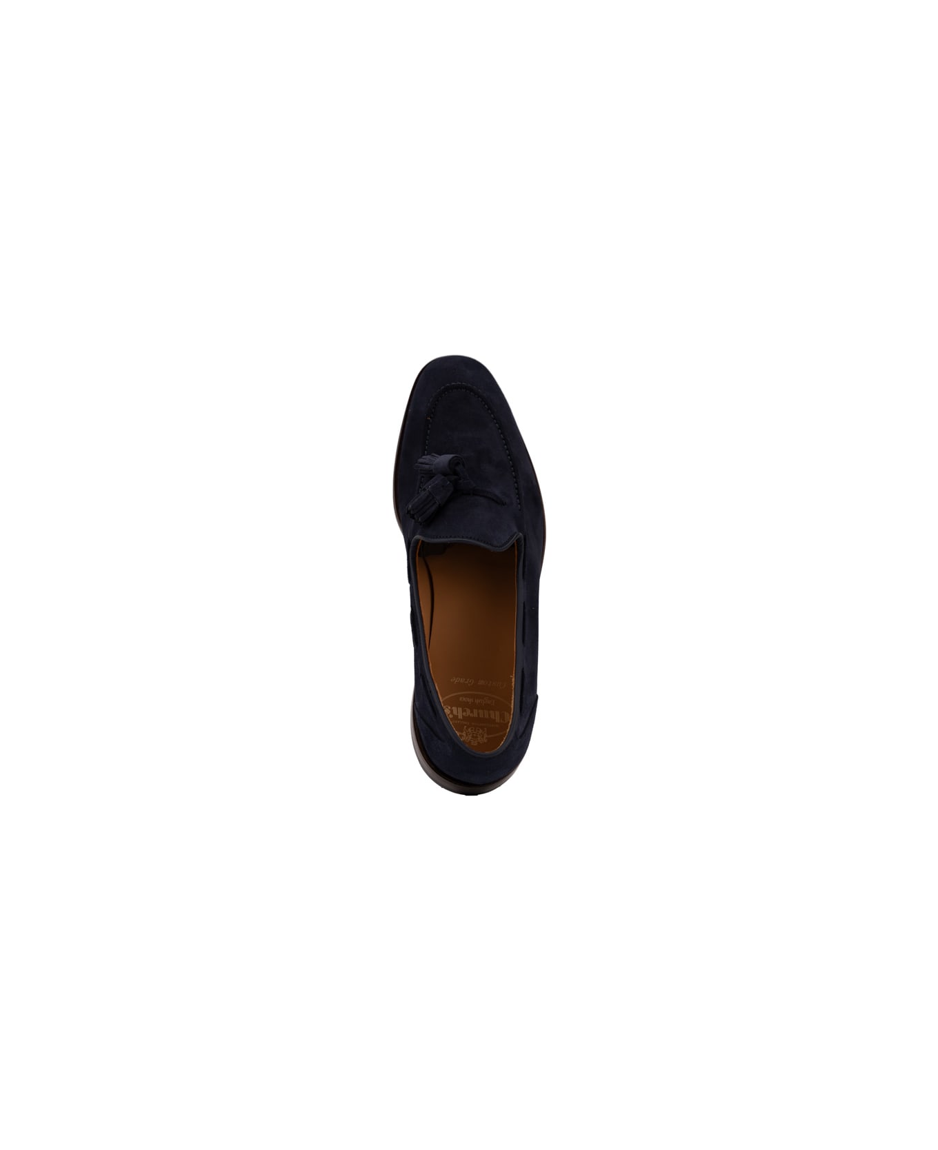 Church's Blue Suede Loafers With Tassels - Navy