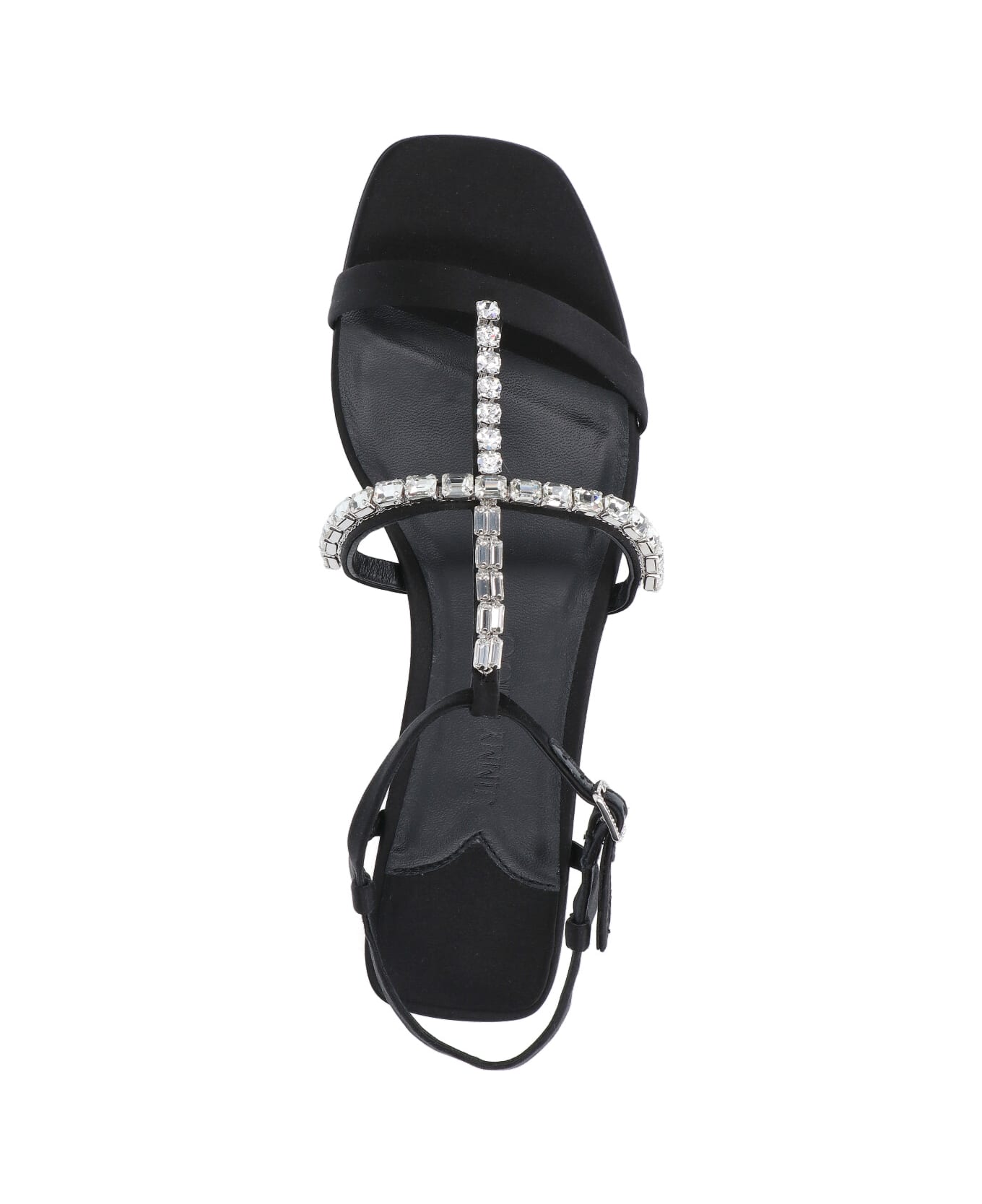 Jimmy Choo Sandals With "gwyn" Crystals - Black  