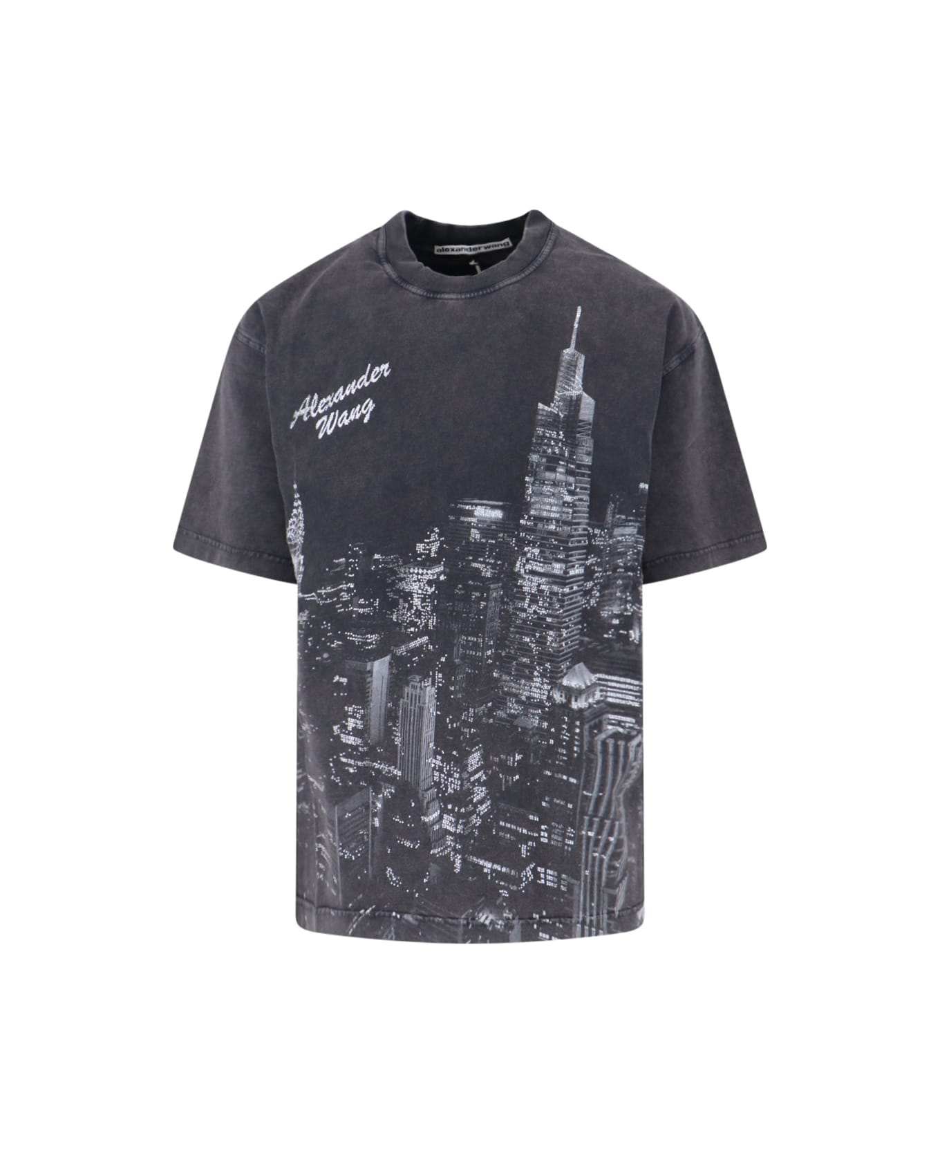 Alexander Wang Rhinestone T-shirt - Black