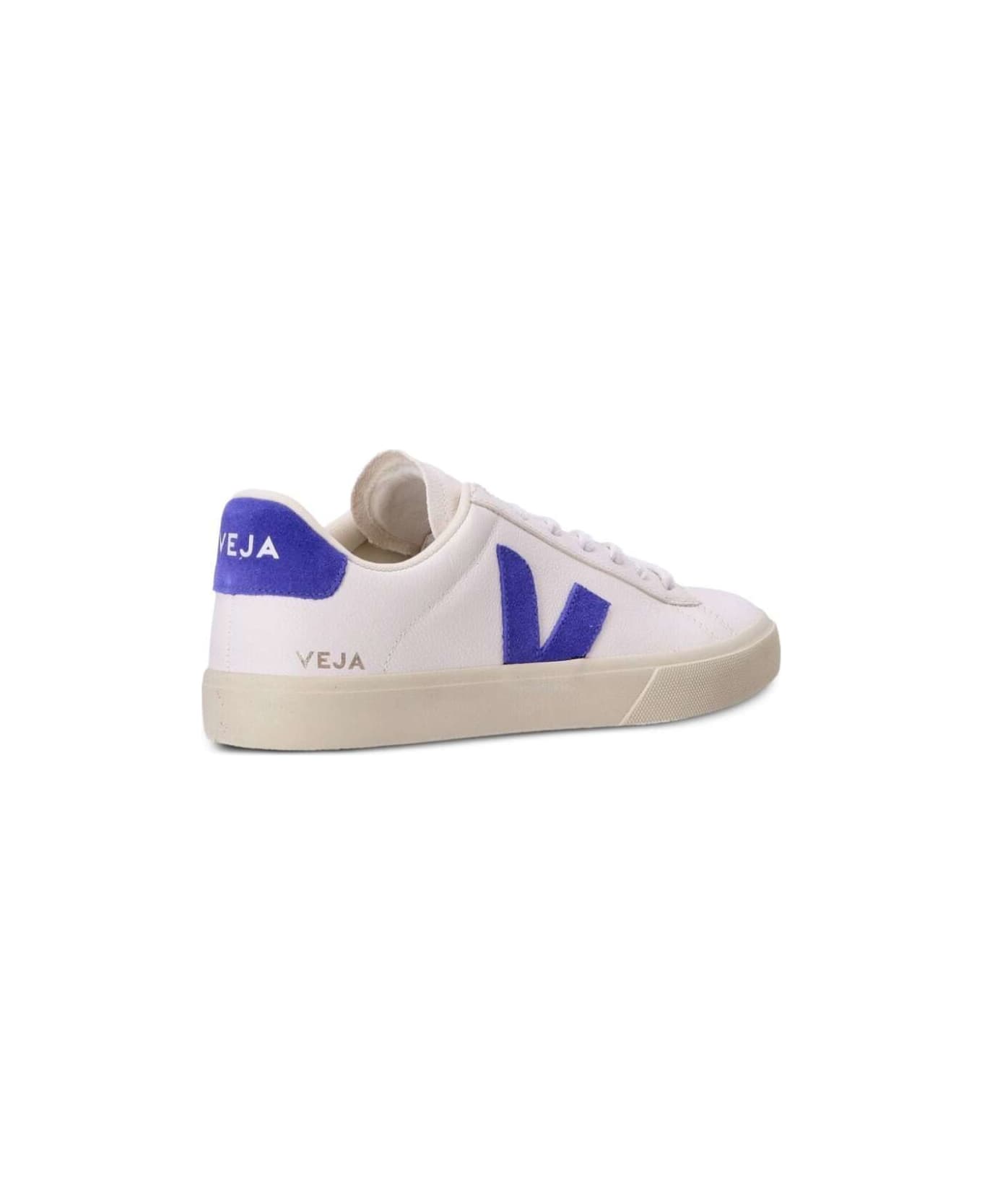 Veja 'campo' White Low Top Sneakers With Vlogo Patch In Leather Man - White スニーカー