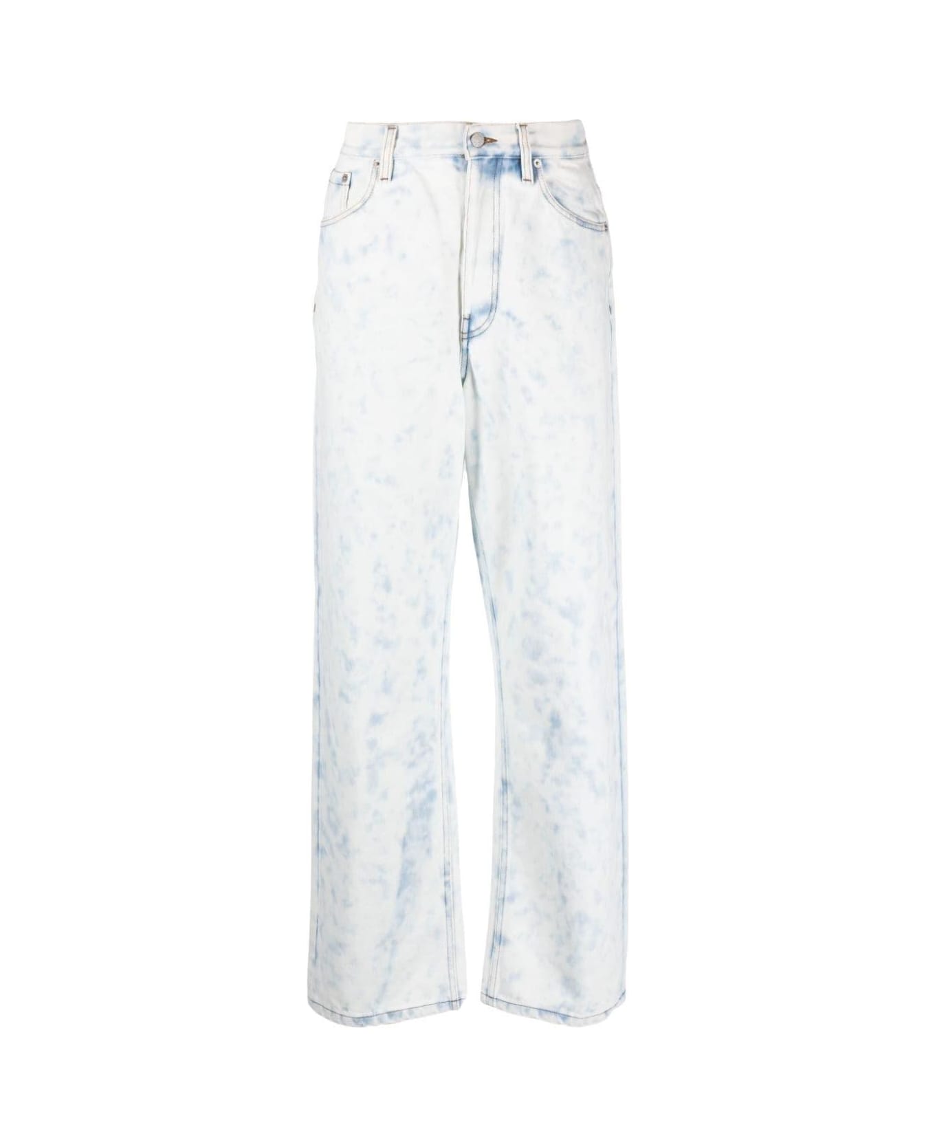 Dries Van Noten Faded-effect Wide-leg Jeans - Light blue