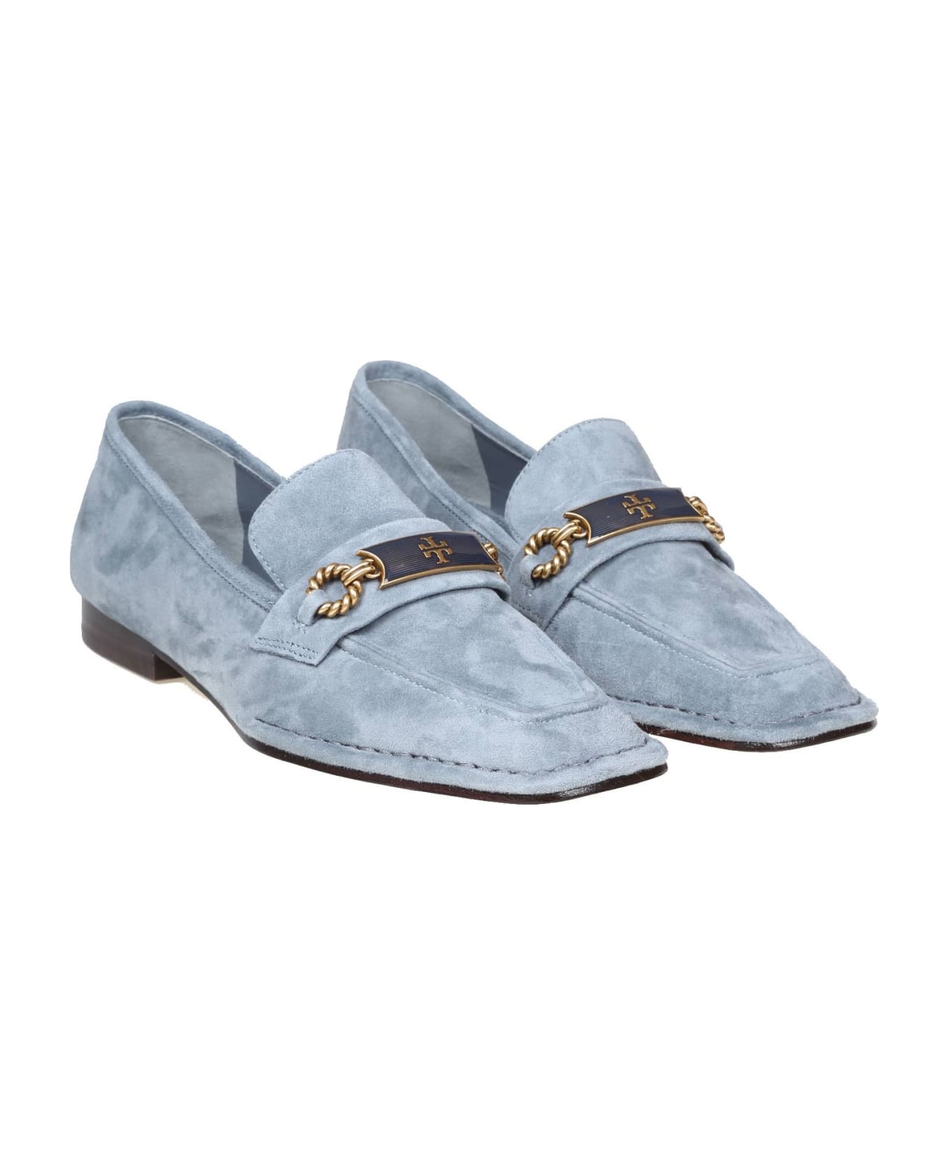 Tory Burch Perrine Loafer In Light Blue Suede - LIGHT BLUE