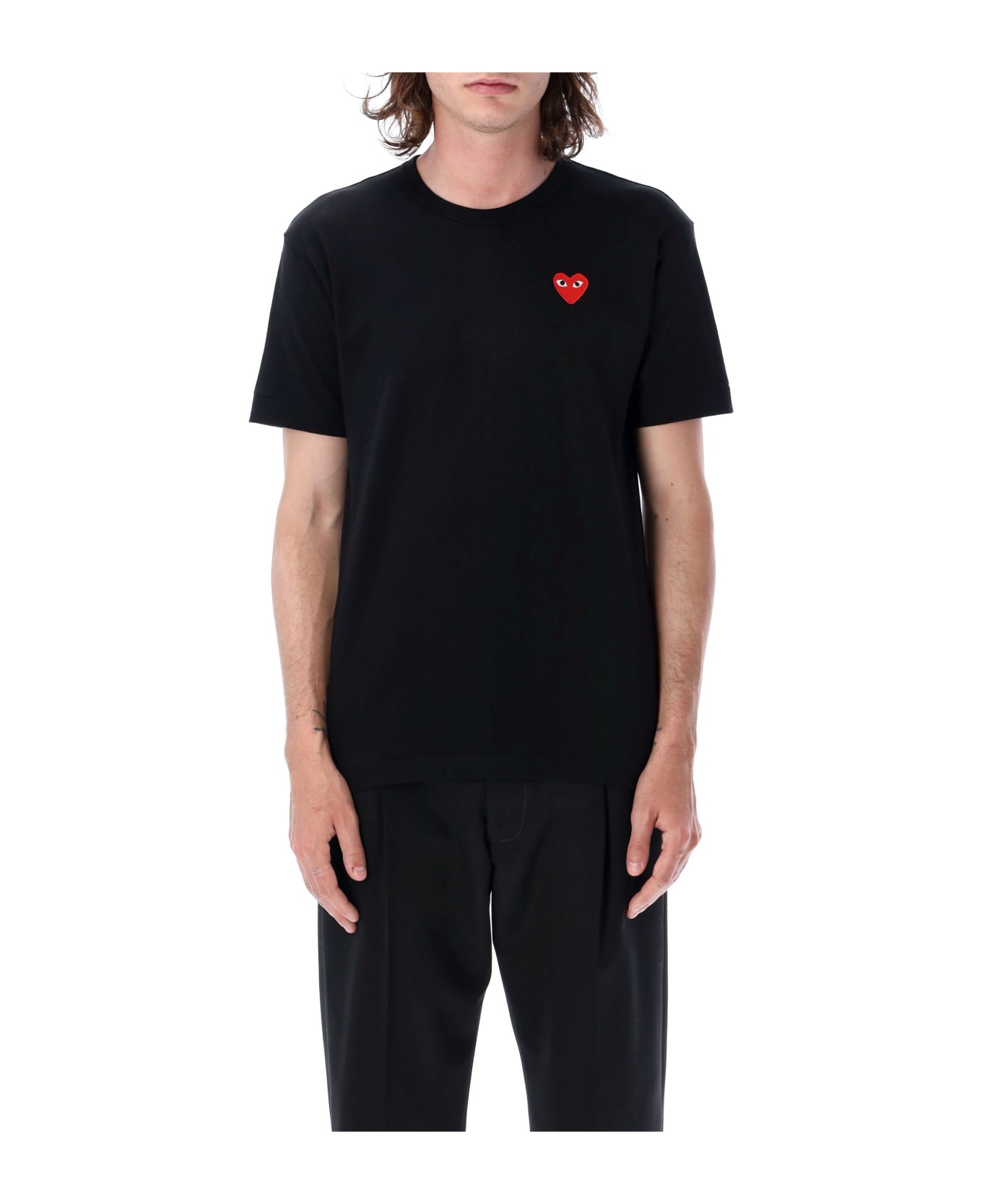 Comme des Garçons Play Classic Heart Patch Tee - BLACK