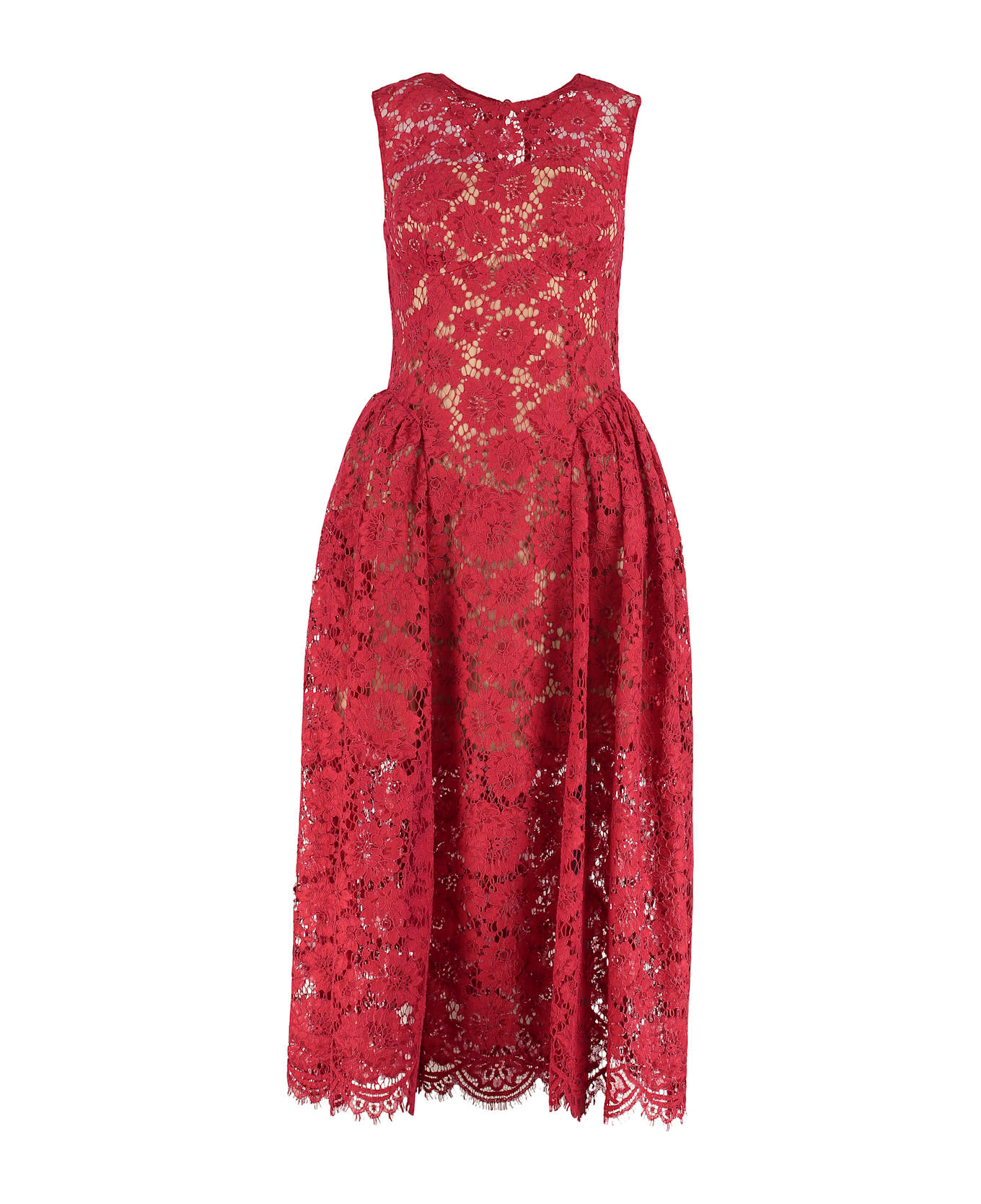 self-portrait Lace Midi Dress - red