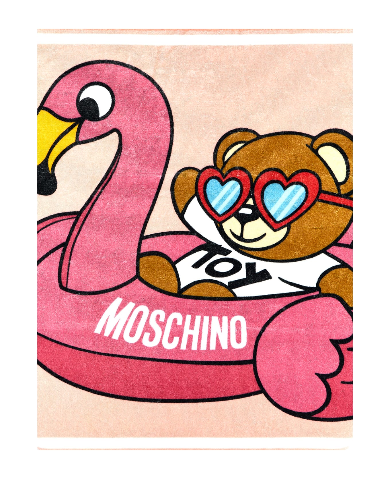 Moschino Beach Towel 'teddy' - Pink