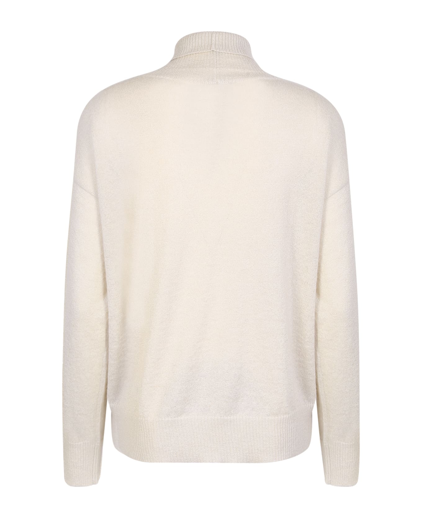 Fabiana Filippi High Neck Pullover In Wool Blend - White