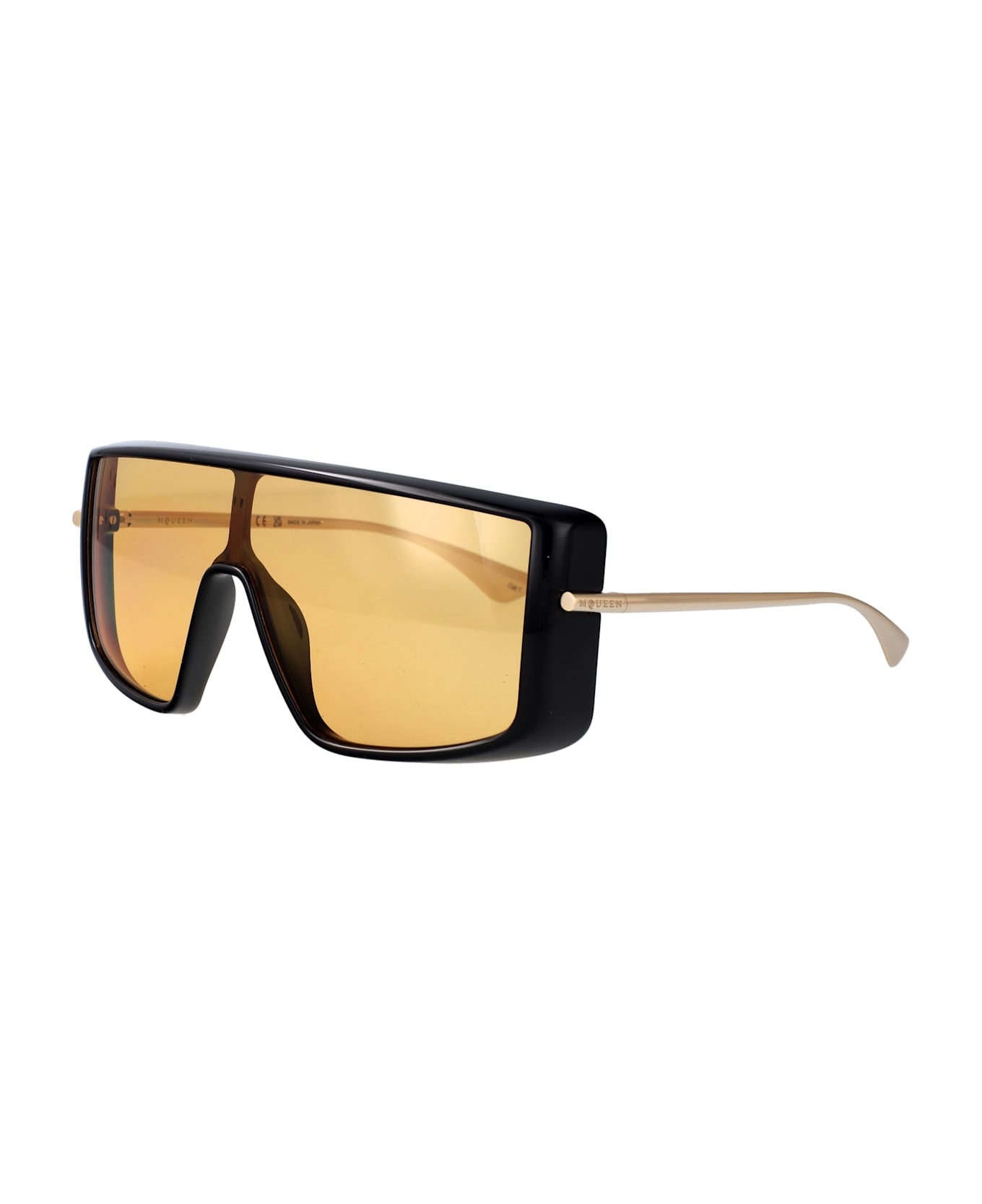Alexander McQueen Eyewear Am0524s Sunglasses - BLACK-GOLD-ORANGE