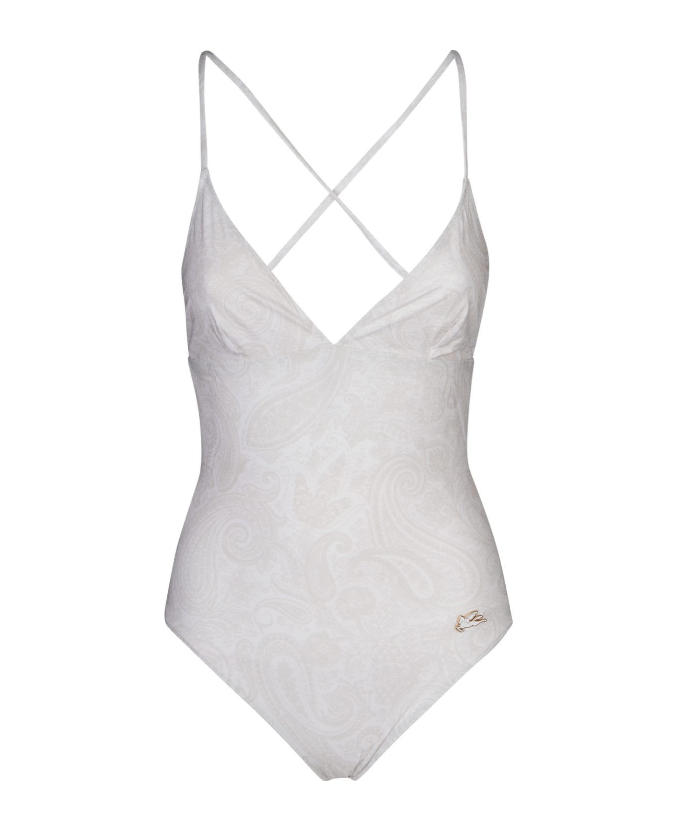 Etro Exposed Back Laced One-piece Swimsuit - C
