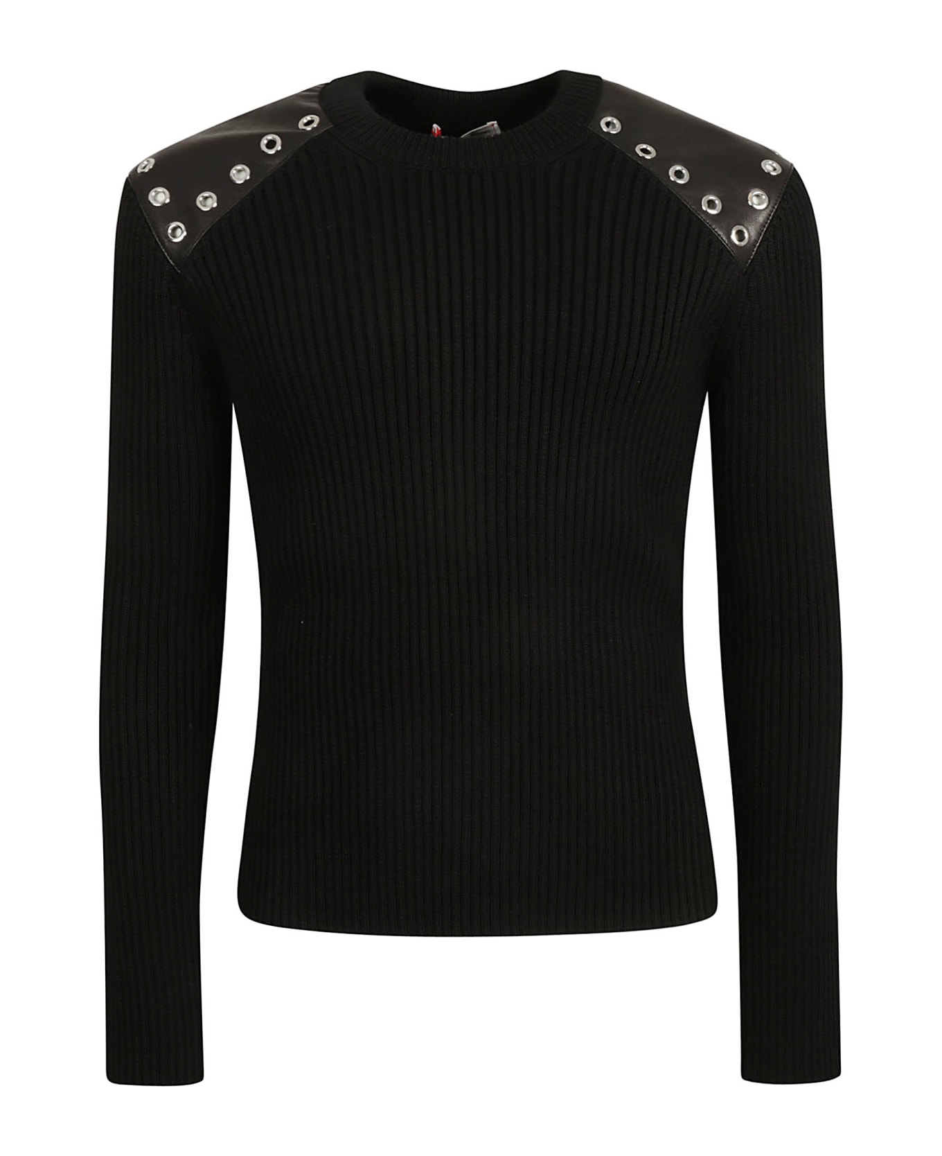 Alexander McQueen Studded Shoulder Sweater - Black