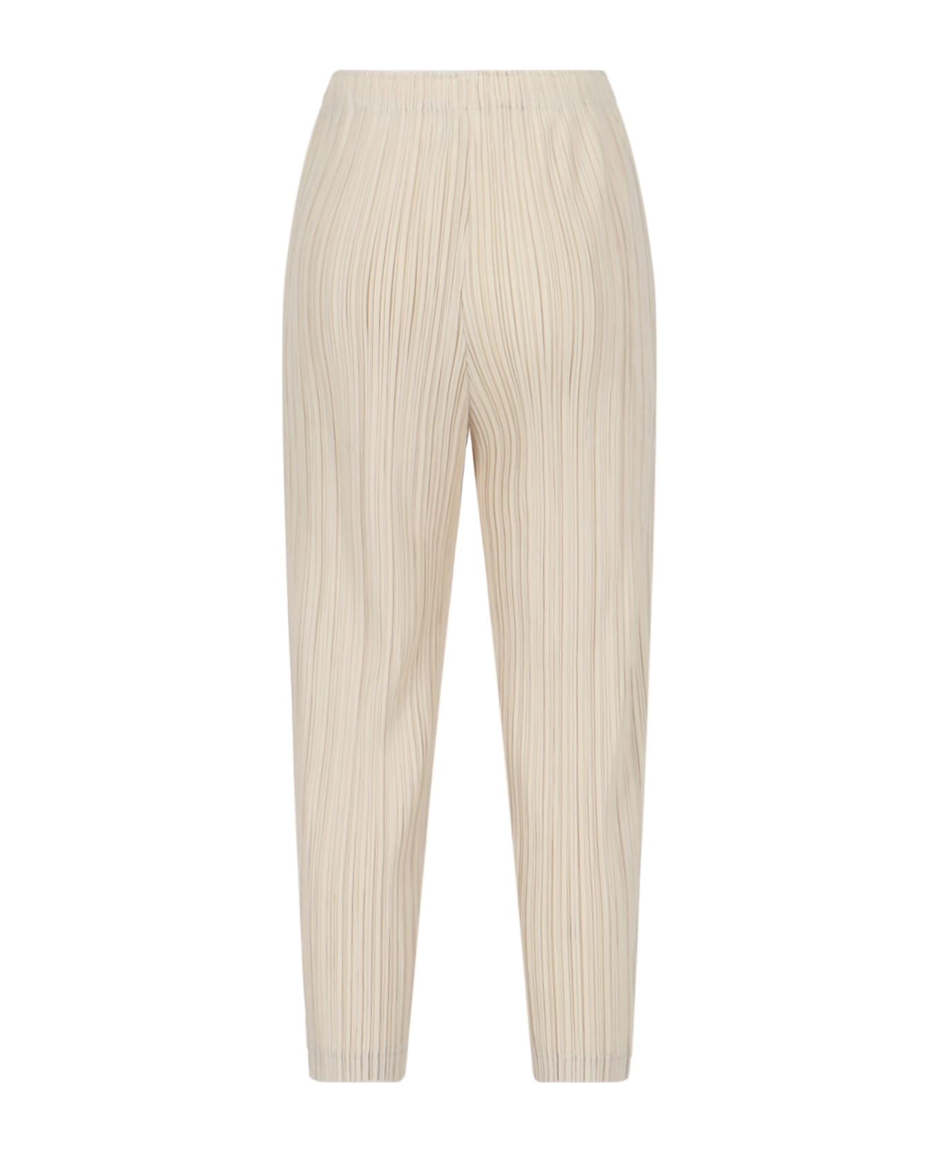 Pleats Please Issey Miyake Pleated Trousers - Beige ボトムス