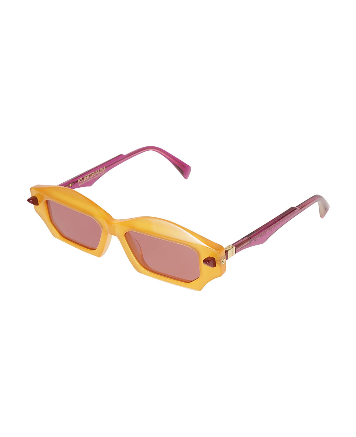 Kuboraum Square Thick Sunglasses - Pink/Black