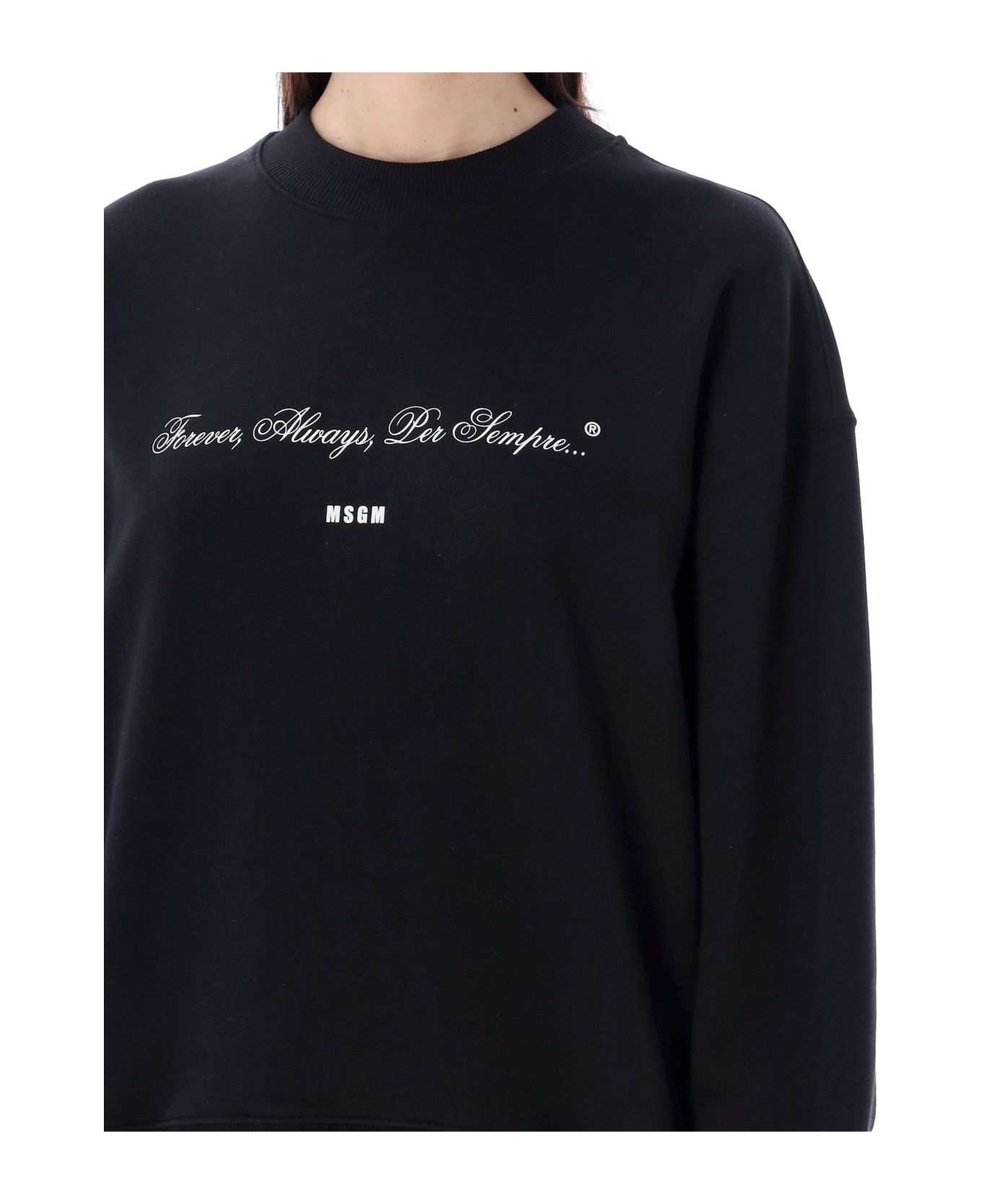 MSGM Forever Sweatshirt - BLACK