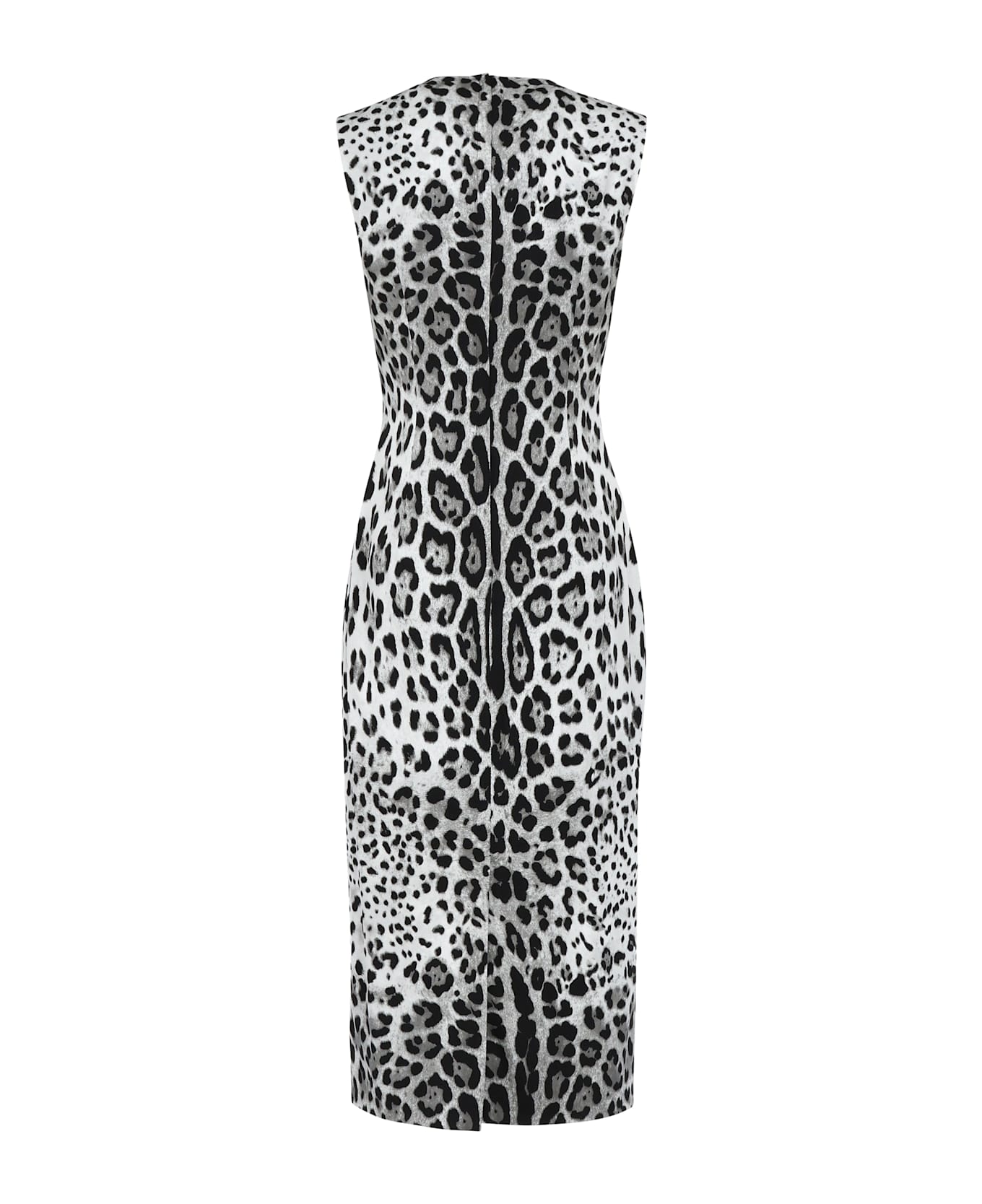 Dolce 
Gabbana Leopard Print Midi Dress - Brown