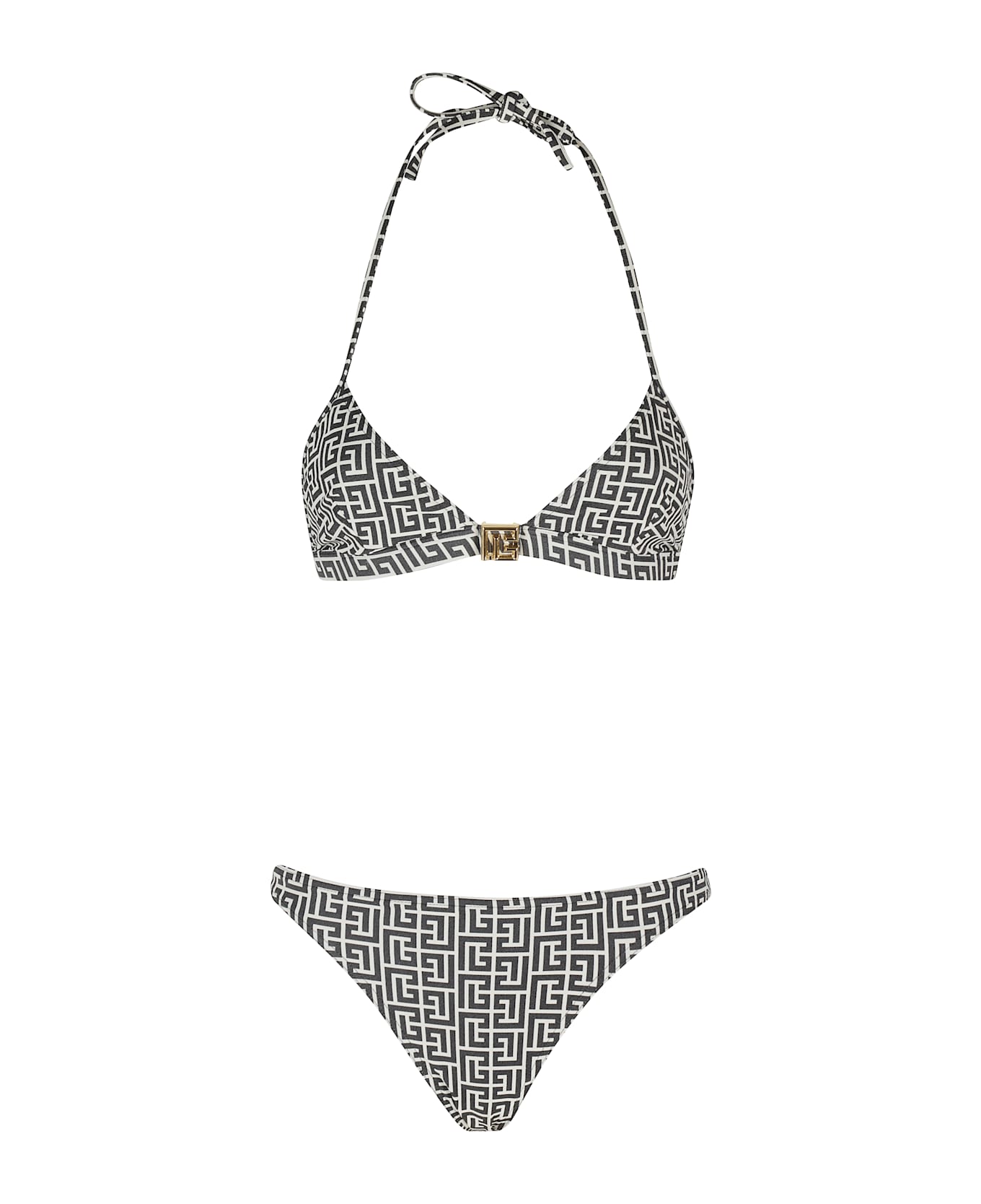 Balmain Triangle Bikini - Ivory Black