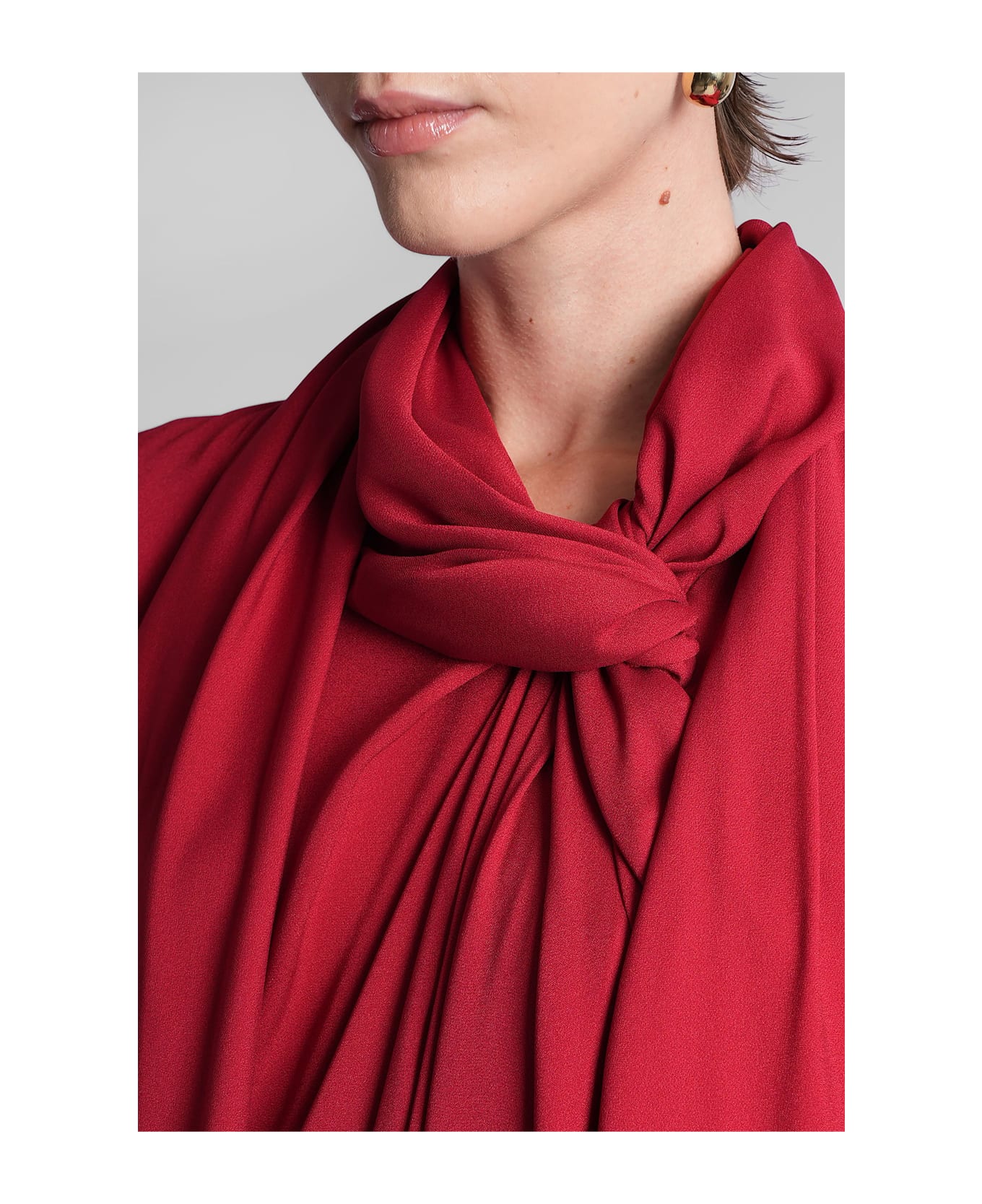 Lanvin Long Dress In Red Polyester - red