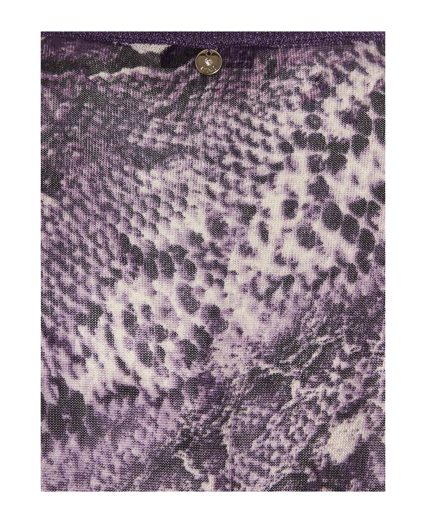 Liu-Jo Printed Sweater - Purple
