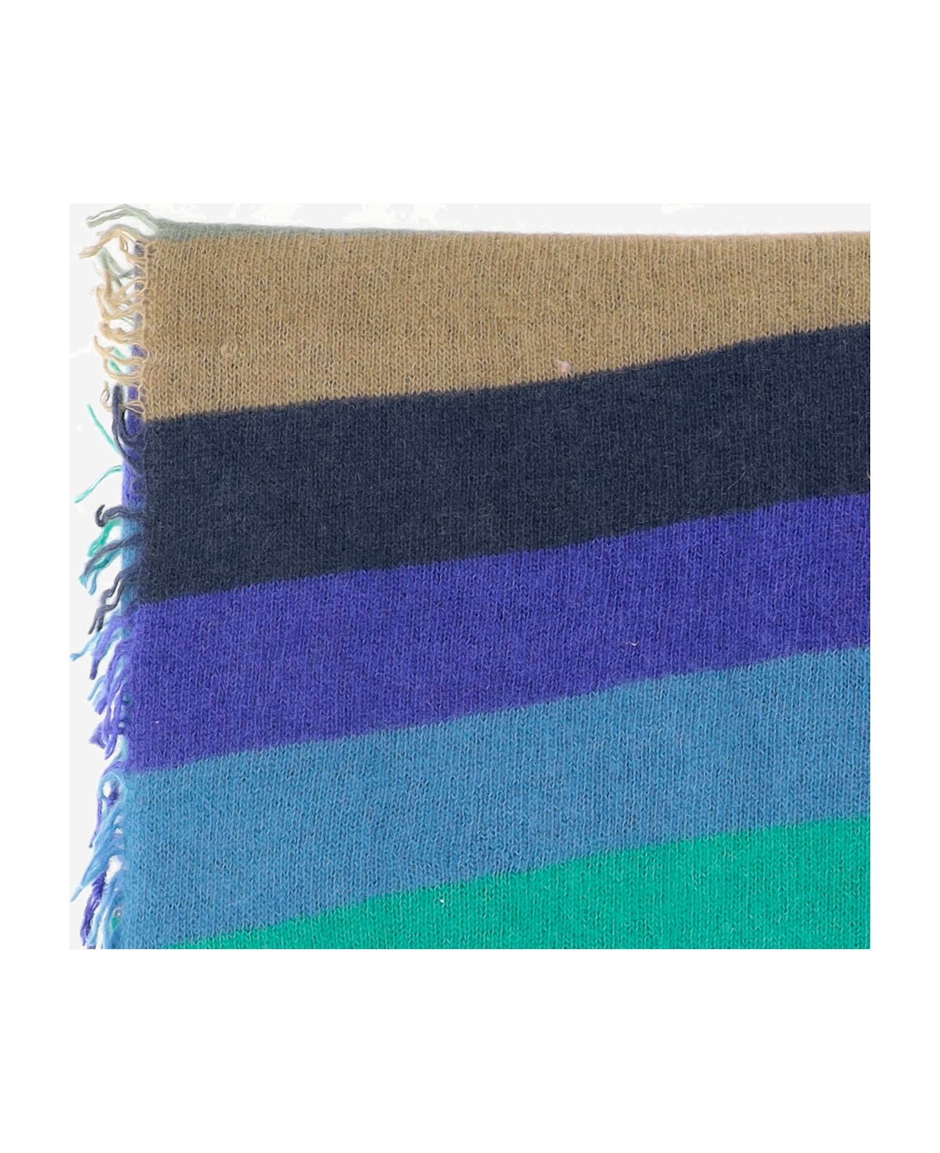 Faliero Sarti Strippy Cashmere Scarf - Red