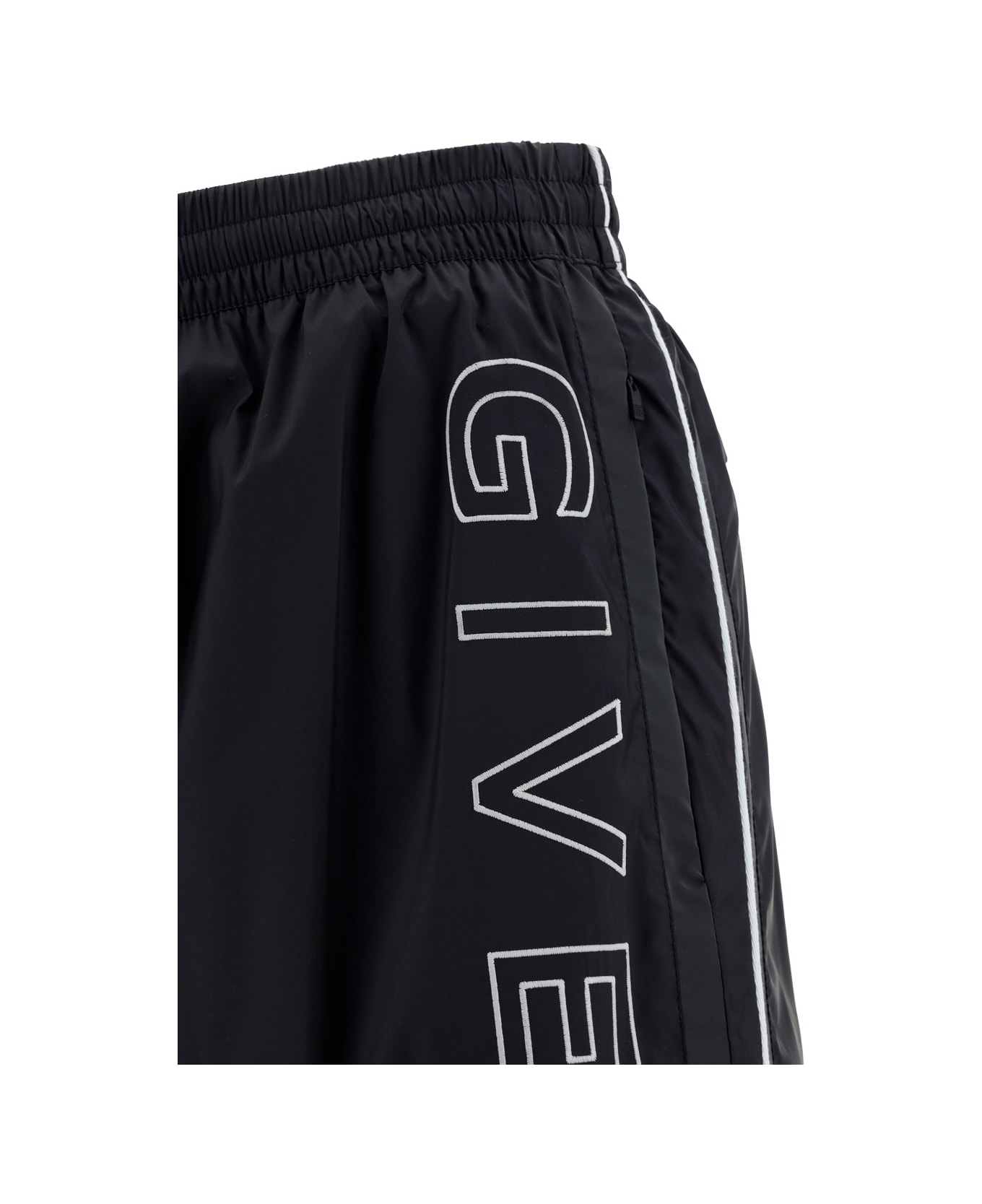 Givenchy Nylon Joggers With Logo - Black スウェットパンツ