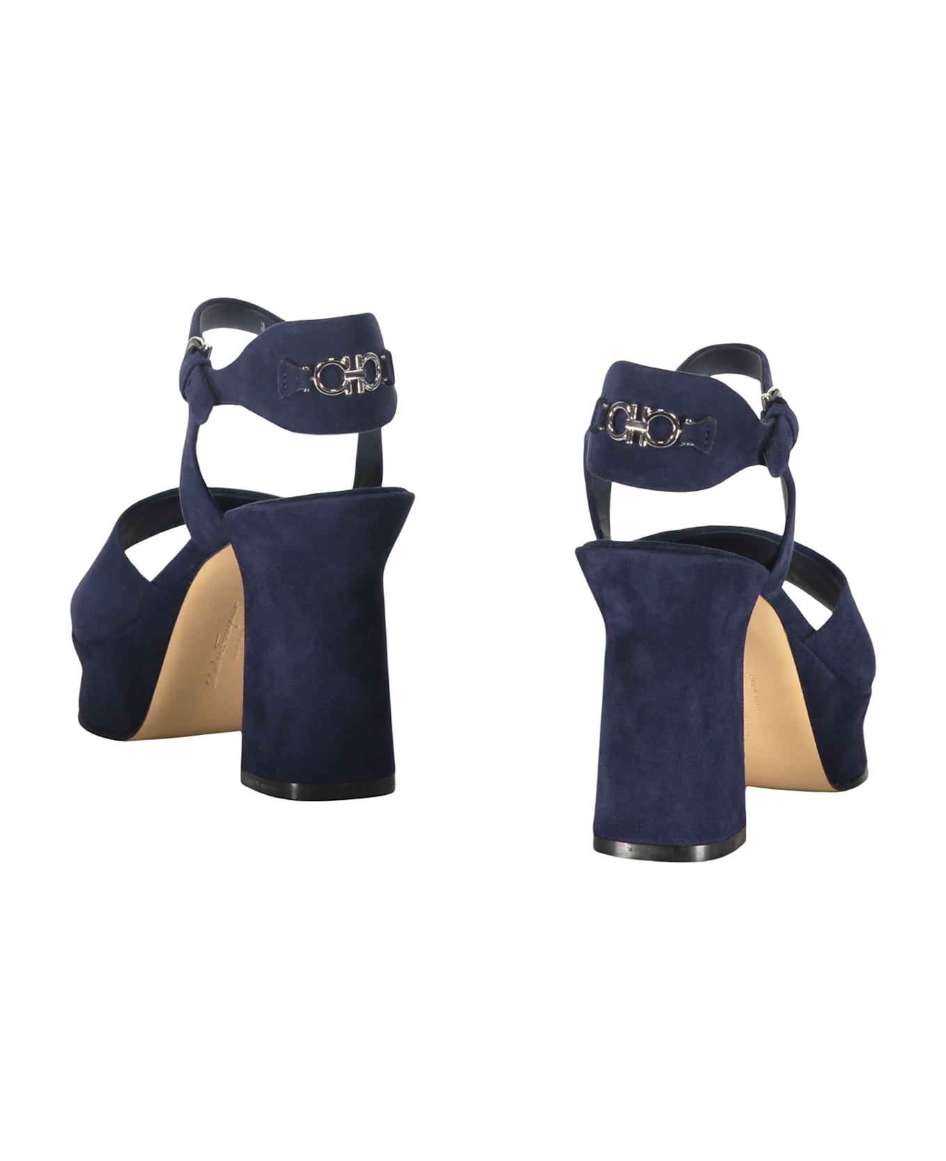 Ferragamo Suede Sandals - blue