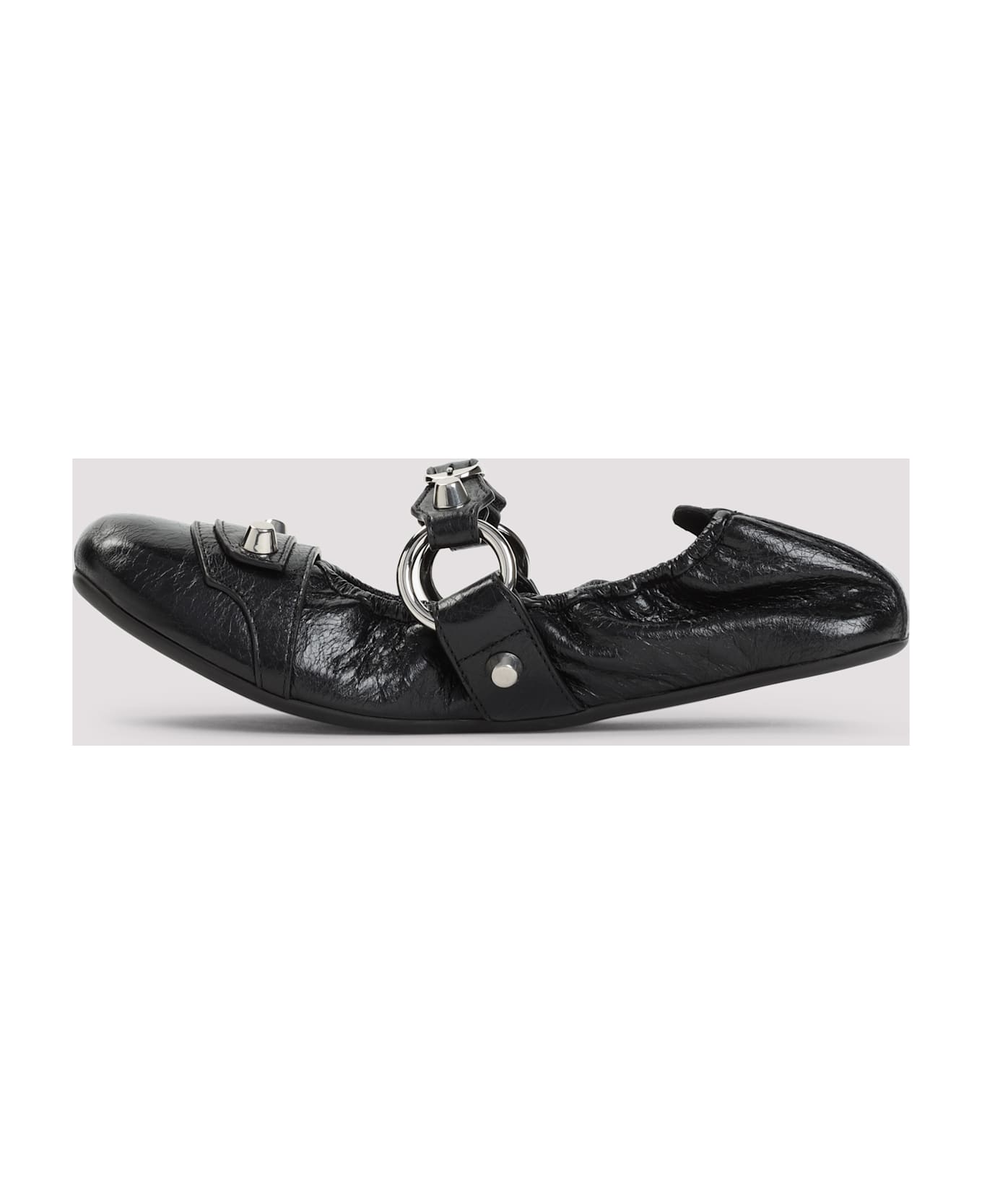 Balenciaga City Flat Sandals - Black Silver