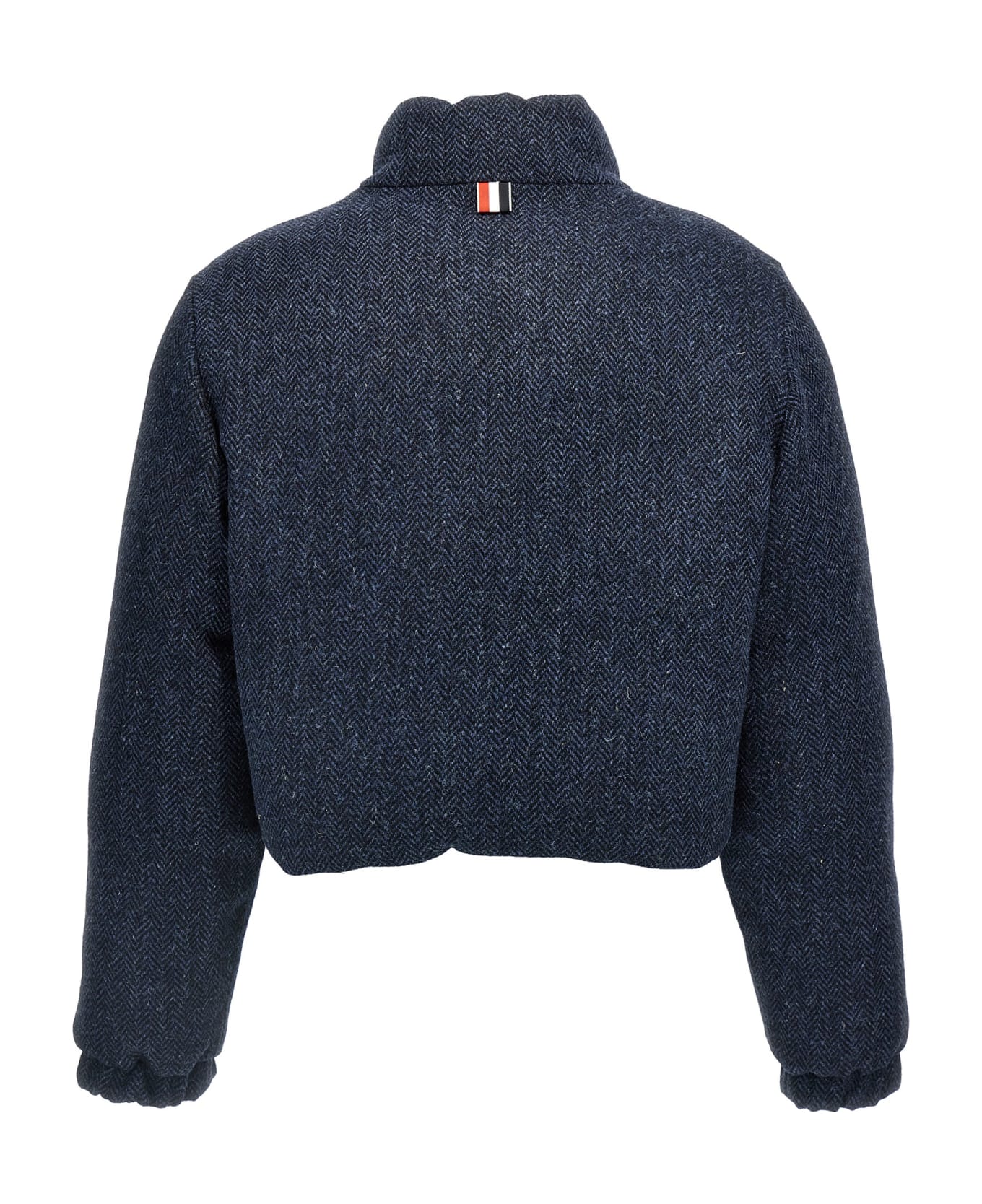 Thom Browne 
herringbone Harris Tweed
 Reversible Down Jacket - Blue