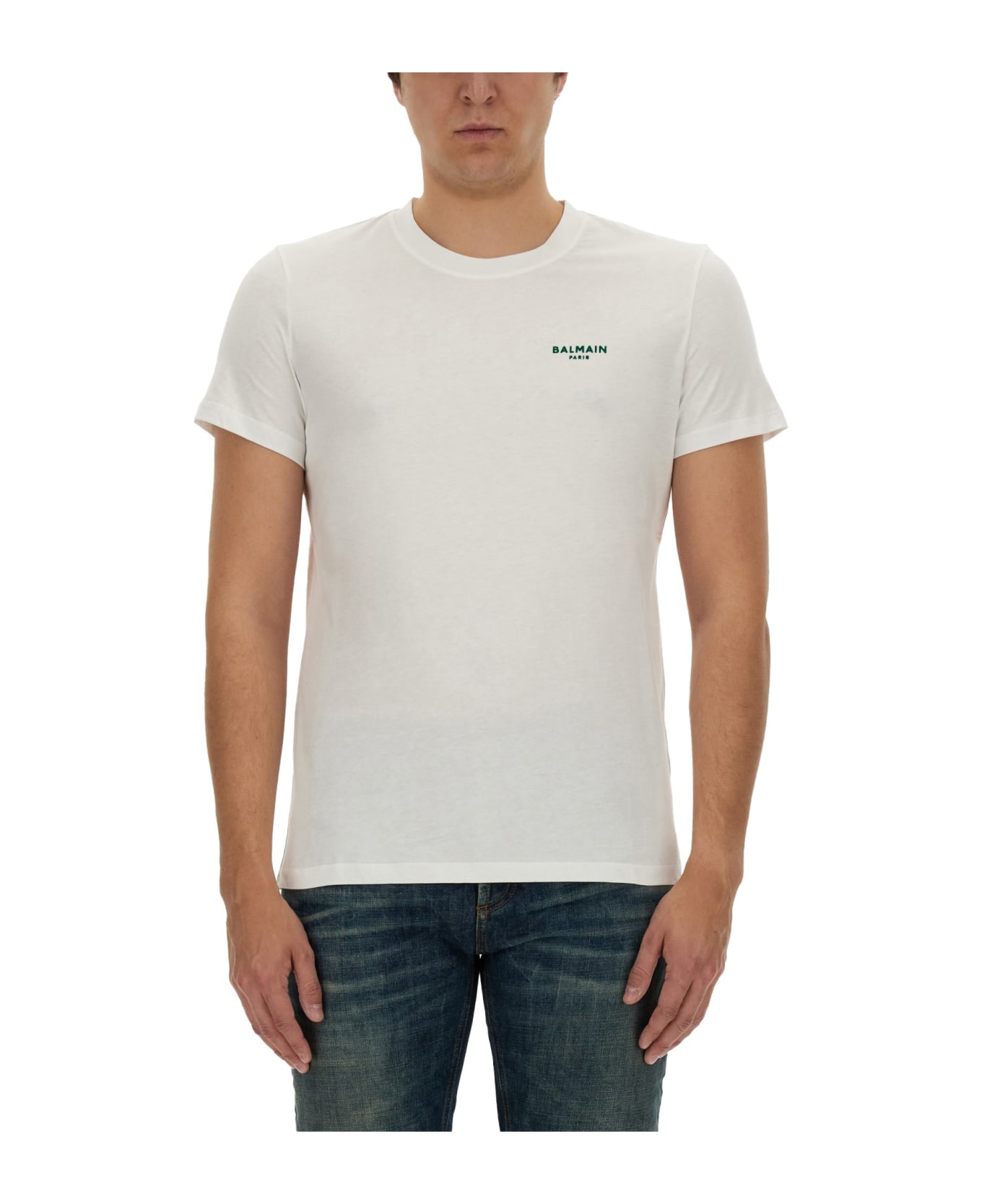 Balmain T-shirt With Logo - BIANCO