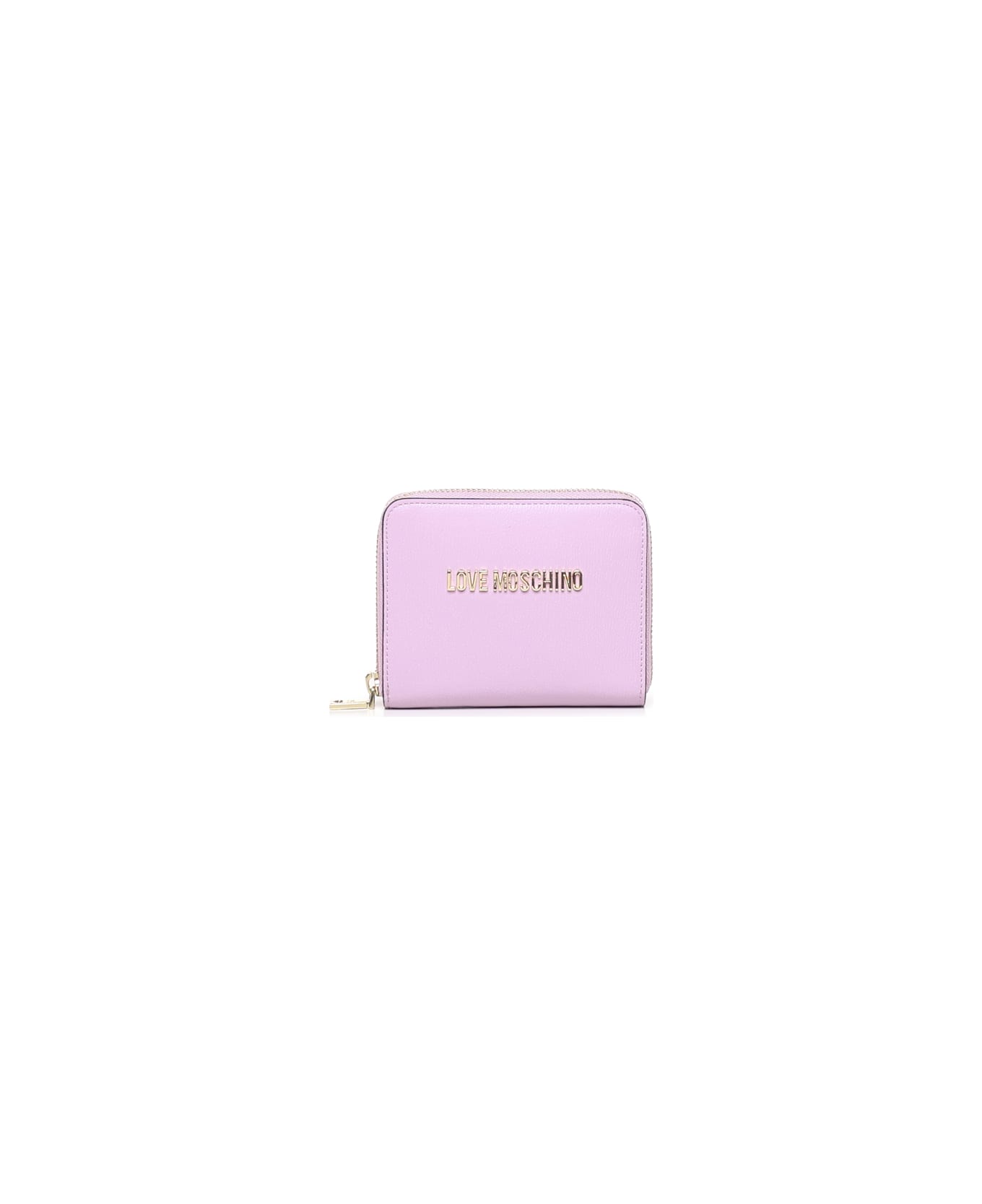 Love Moschino Bi-fold Wallet With Logo - Lillac