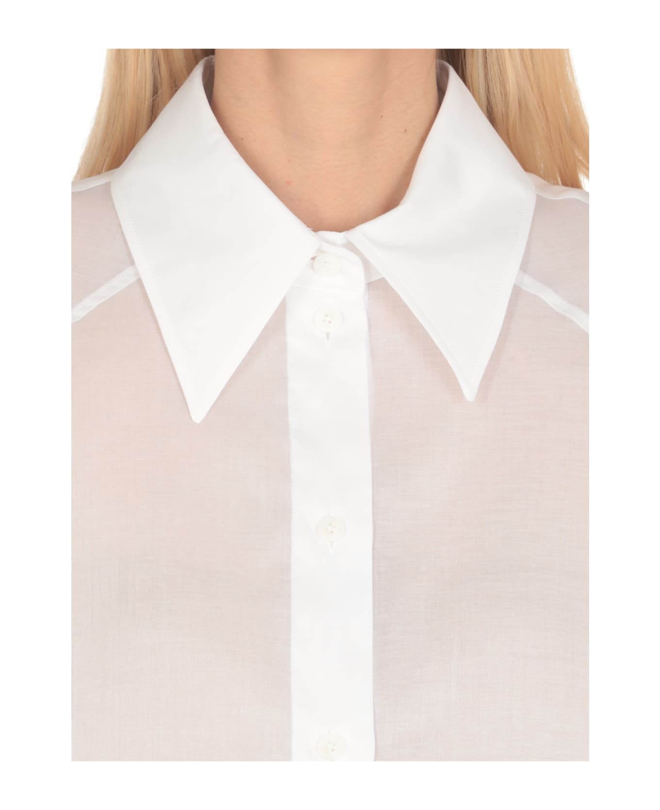 Alberta Ferretti Classic Organdy Shirt - White シャツ