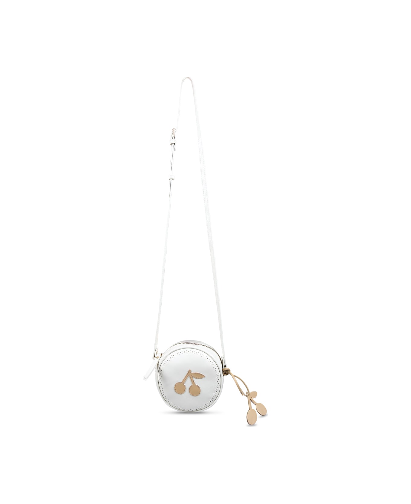 Bonpoint Ivory Bag For Girl With Cherries - Ivory