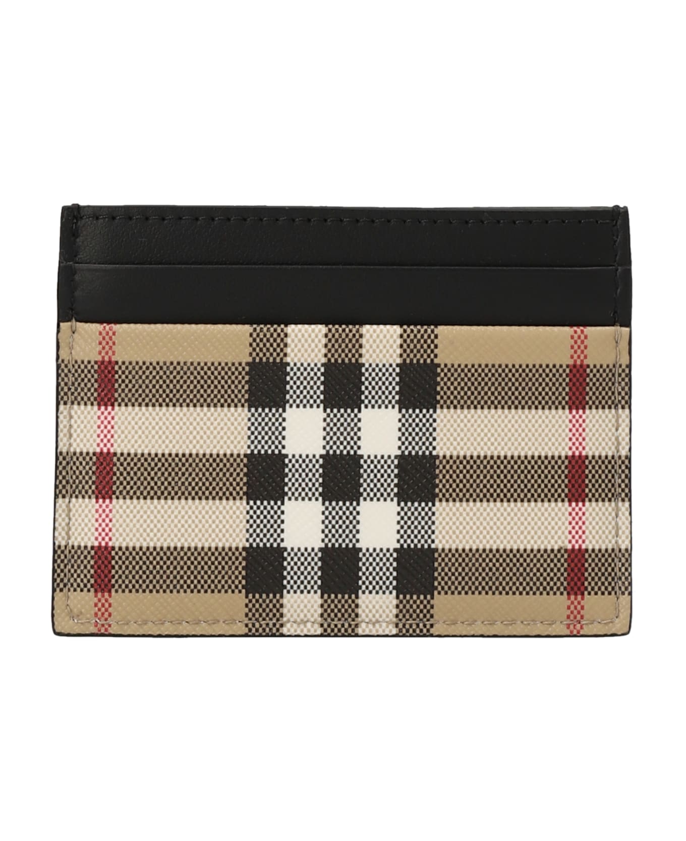 Burberry Check Print Card Holder Wallet - Beige 財布