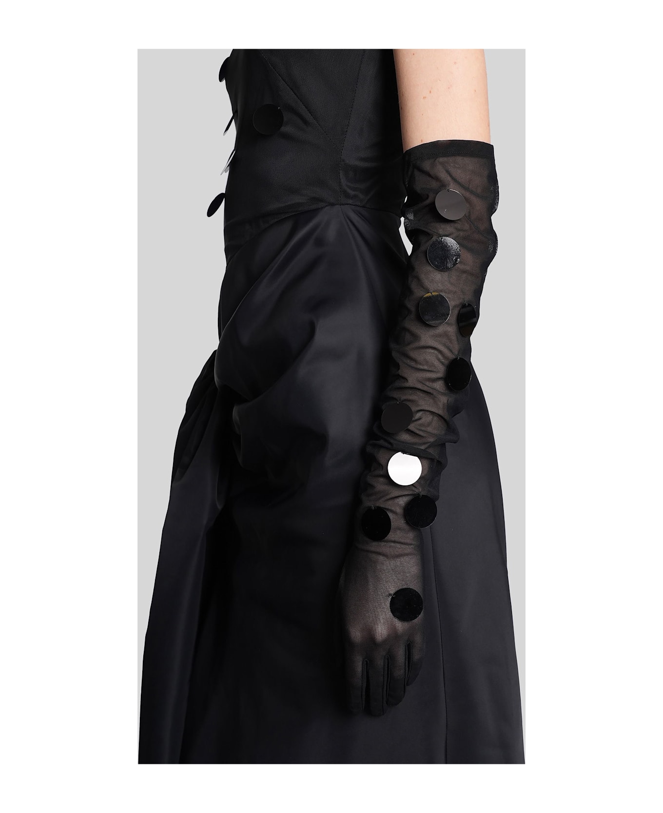 David Koma Gloves In Black Nylon - black