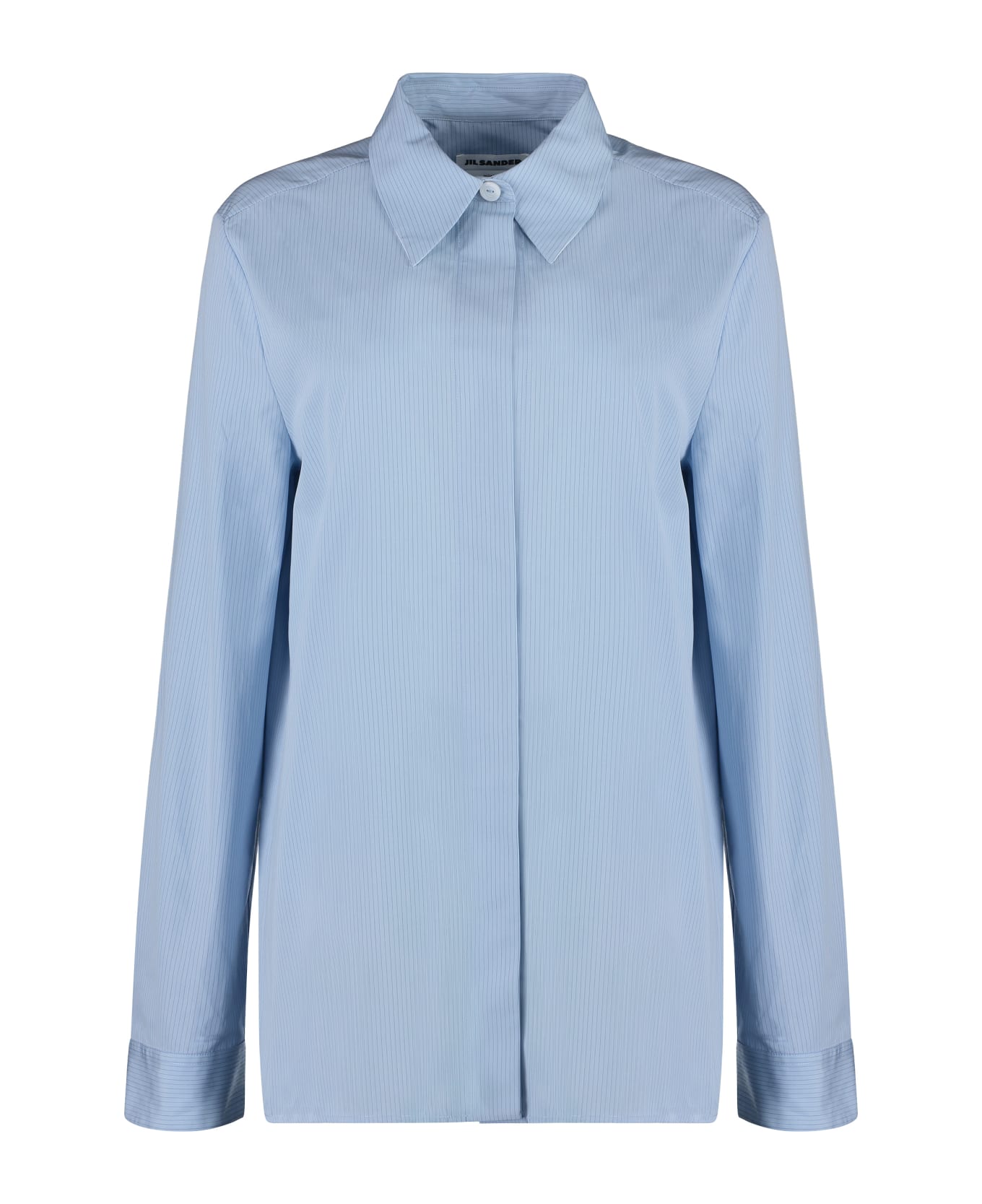 Jil Sander Striped Cotton Shirt - Light Blue