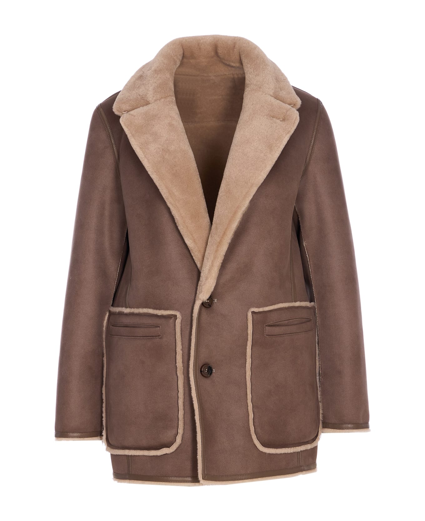 urbancode Reversible Faux Fur Jacket - Beige コート