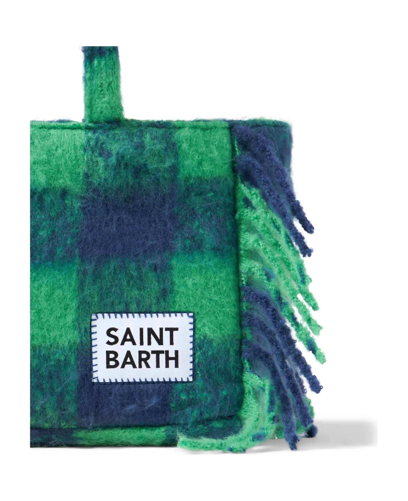 MC2 Saint Barth Colette Handbag With Green Tartan Print - MULTICOLOR