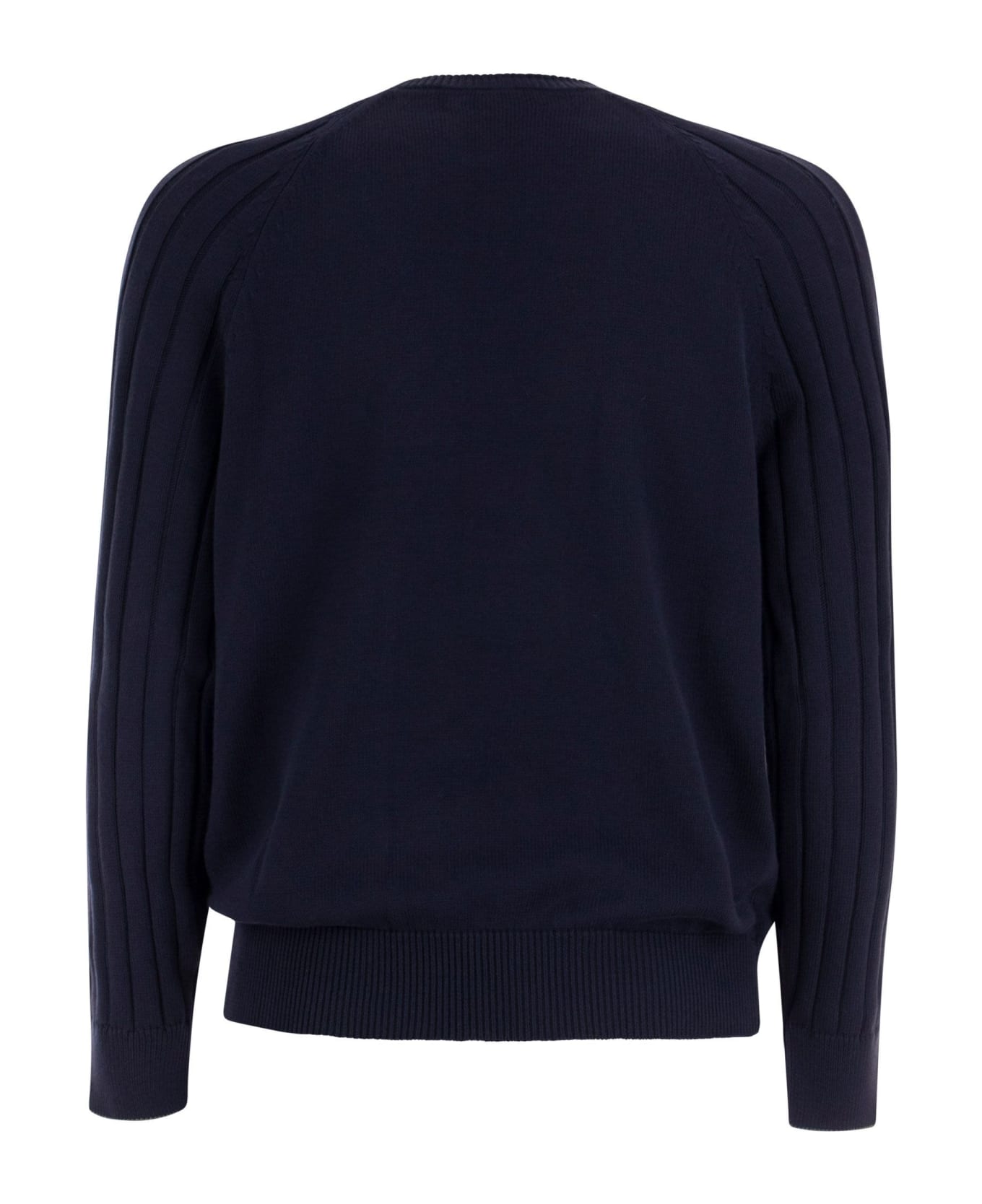 Brunello Cucinelli Crew-neck Sweater With Raglan Sleeve - Blue