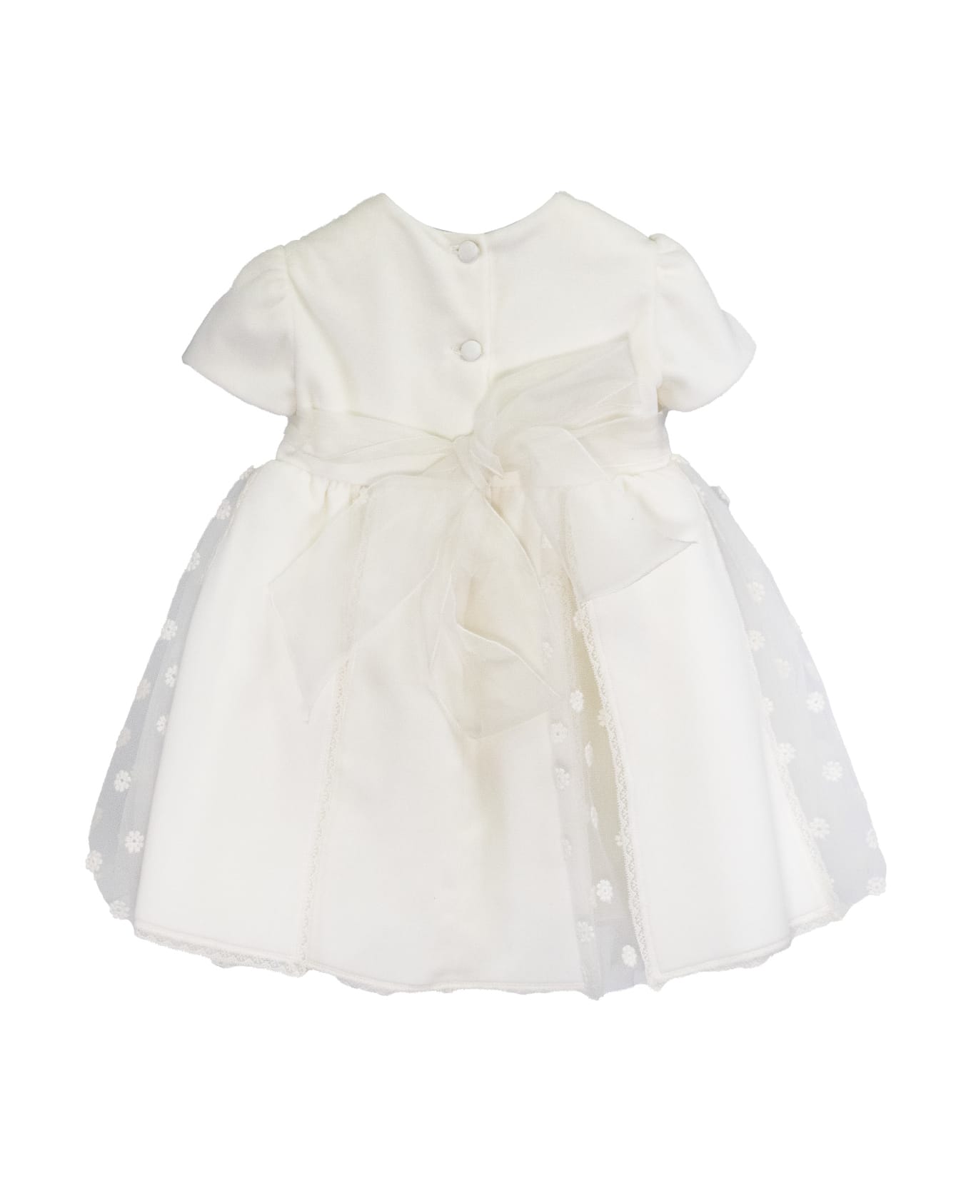 Piccola Giuggiola Cotton Dress - White