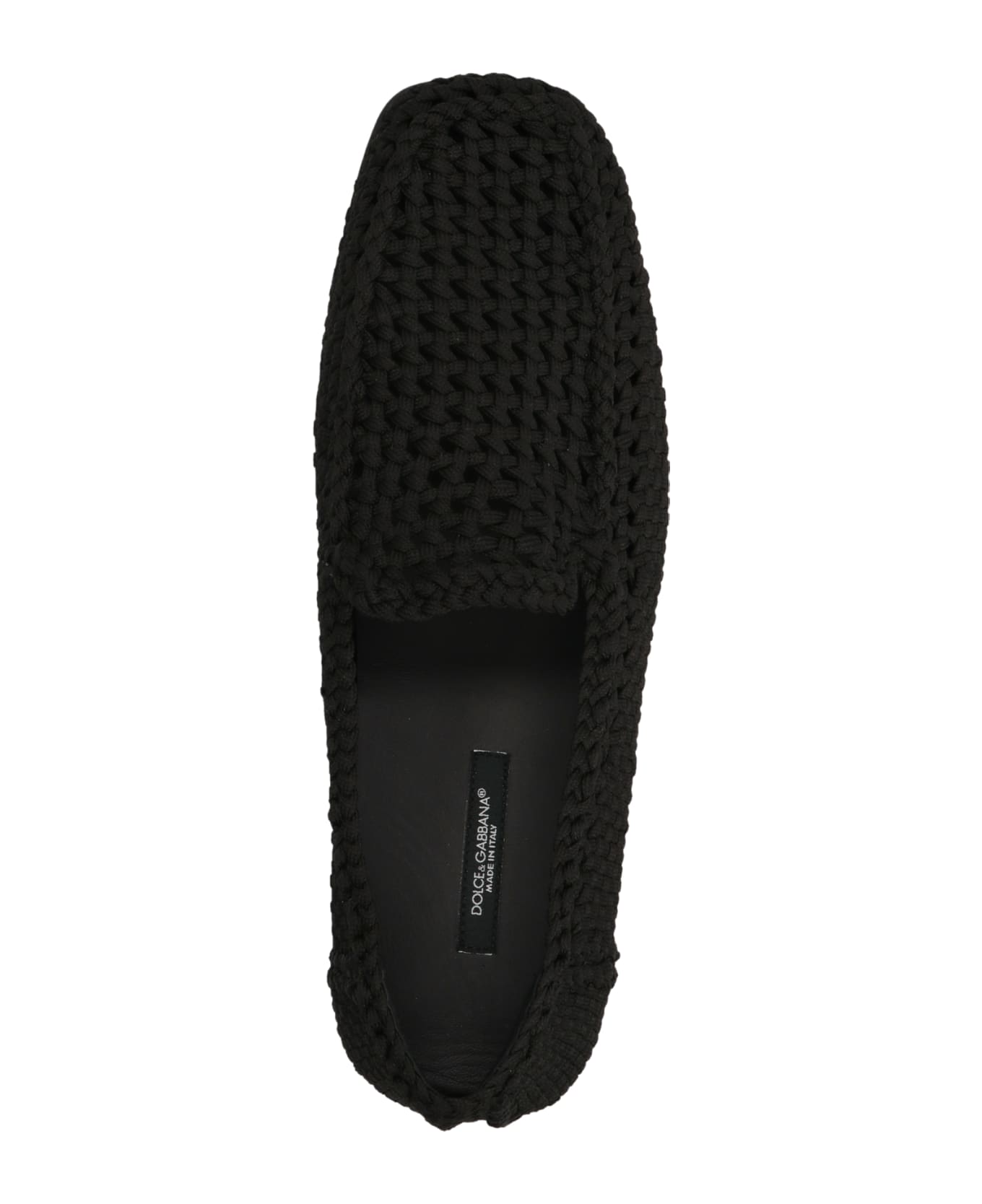 Dolce & Gabbana Crochet Loafers - Black ローファー＆デッキシューズ