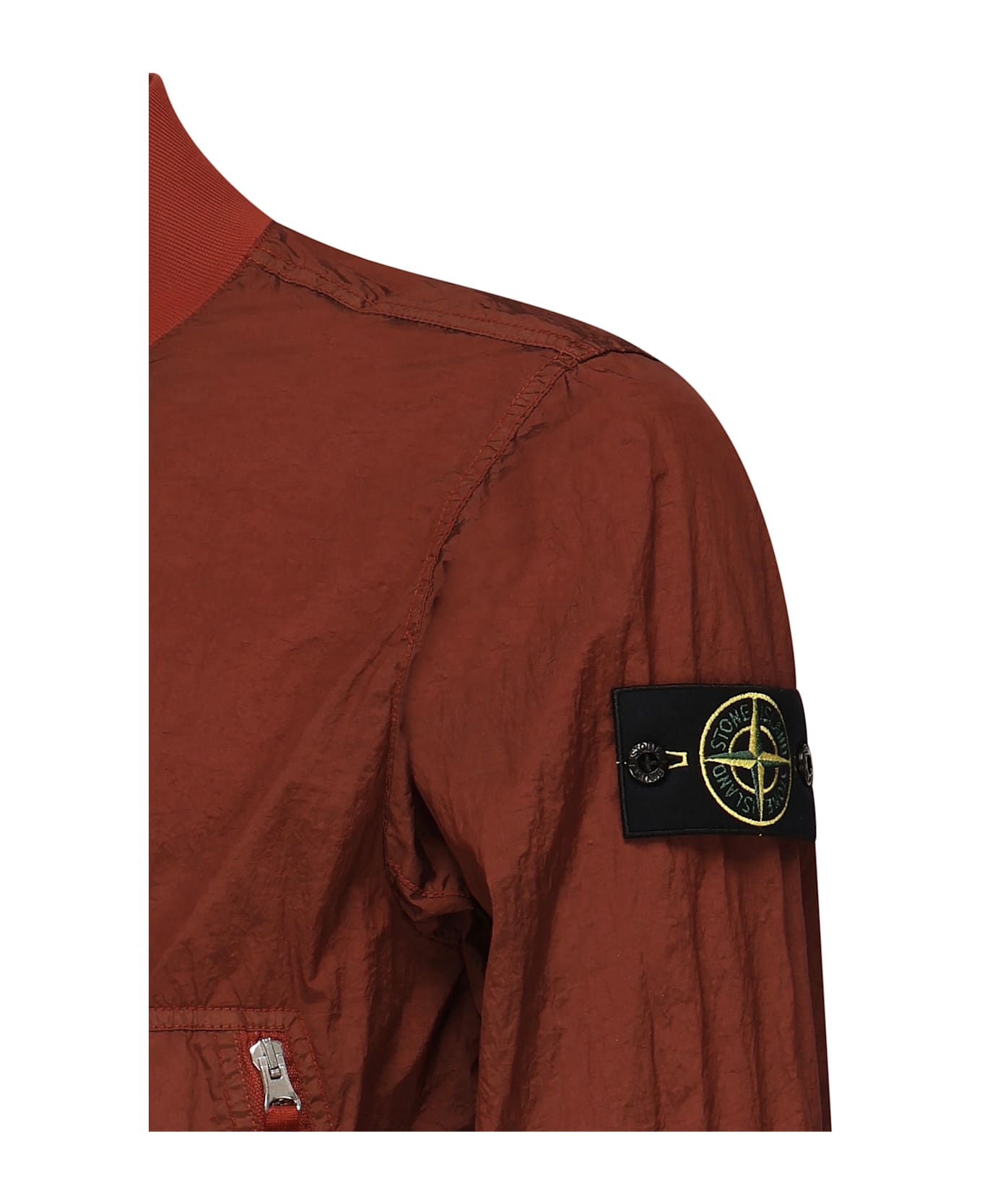 Stone Island Bomber Nylon Metal Watro-tc In Econyl - Red