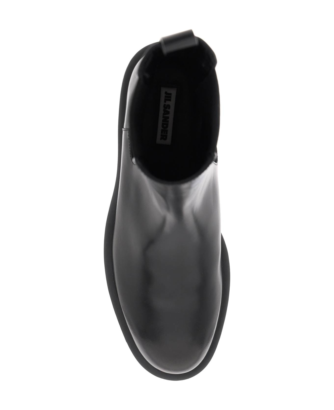 Jil Sander Leather Chelsea Boots - BLACK (Black) ブーツ
