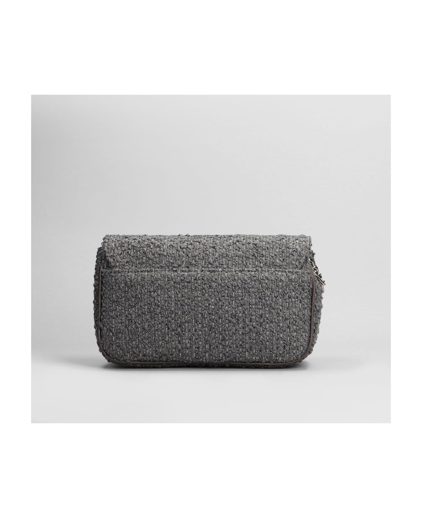 Roberto Festa Lunette Shoulder Bag In Grey Wool - grey