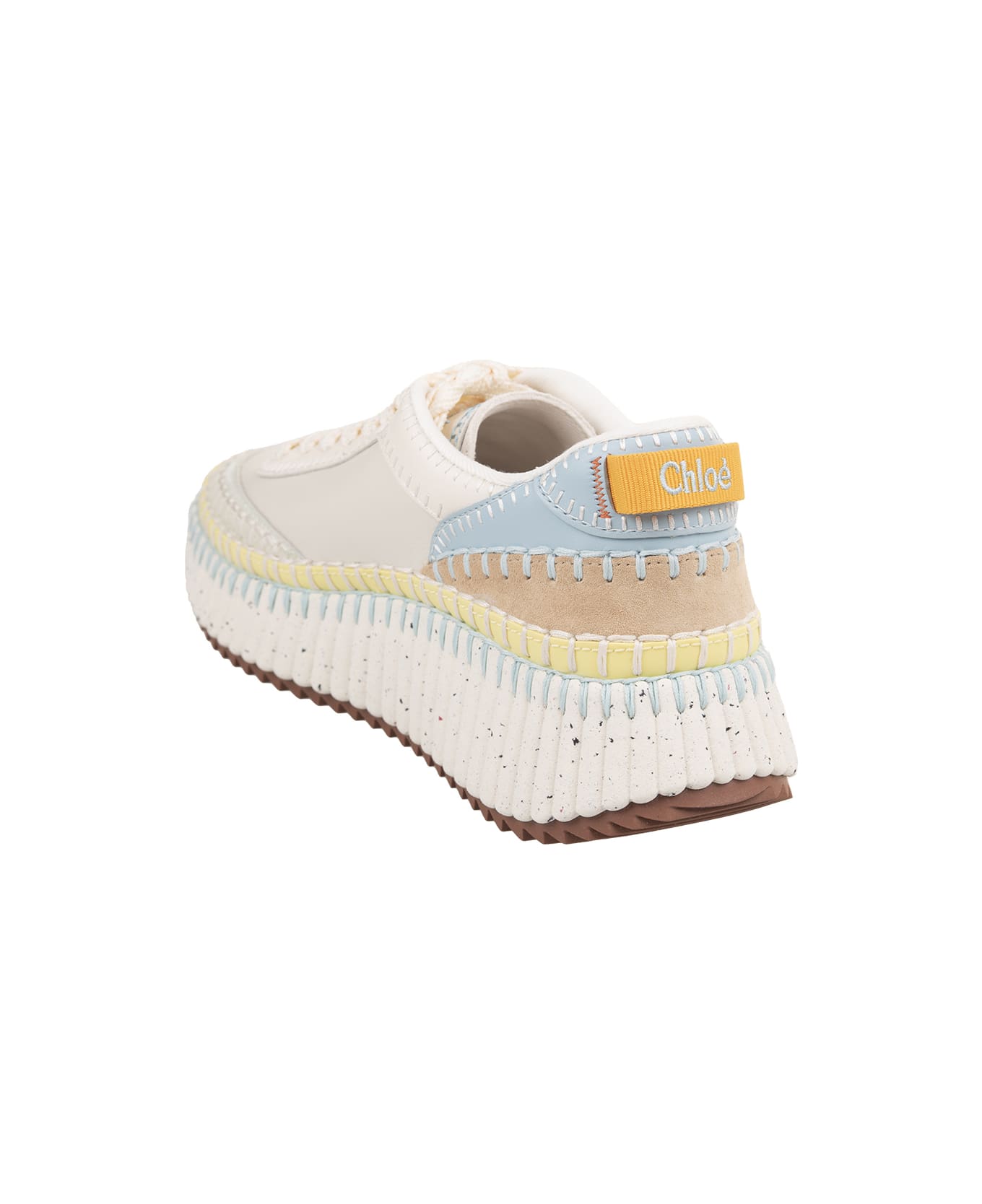 Chloé Nama Sneakers With Inserts - White