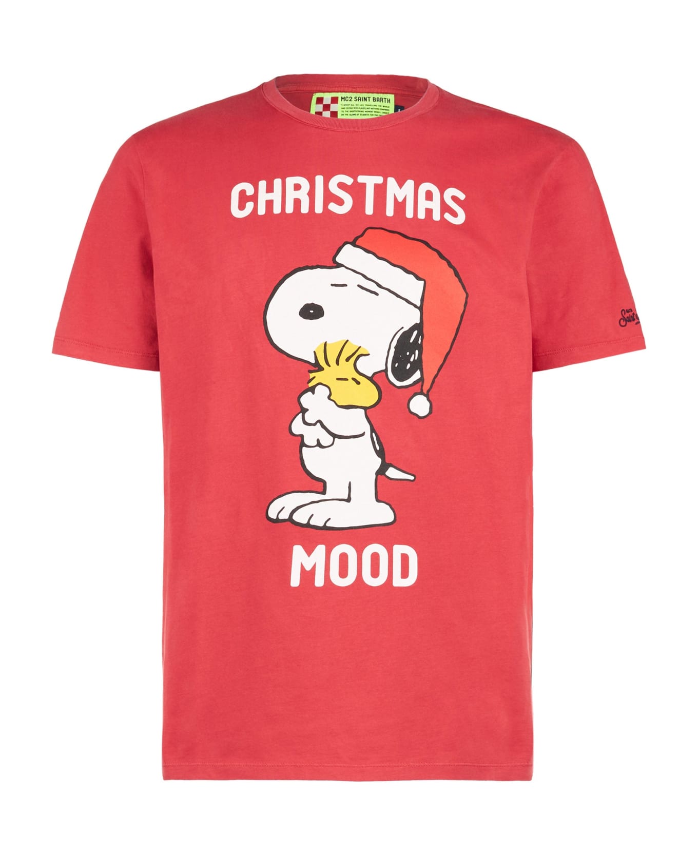 MC2 Saint Barth Man Heavy Cotton T-shirt With Snoopy Print | Peanuts Special Edition - RED