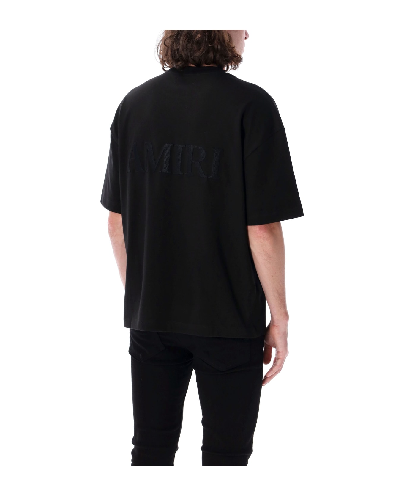 AMIRI Tonal Logo Over T-shirt - BLACK