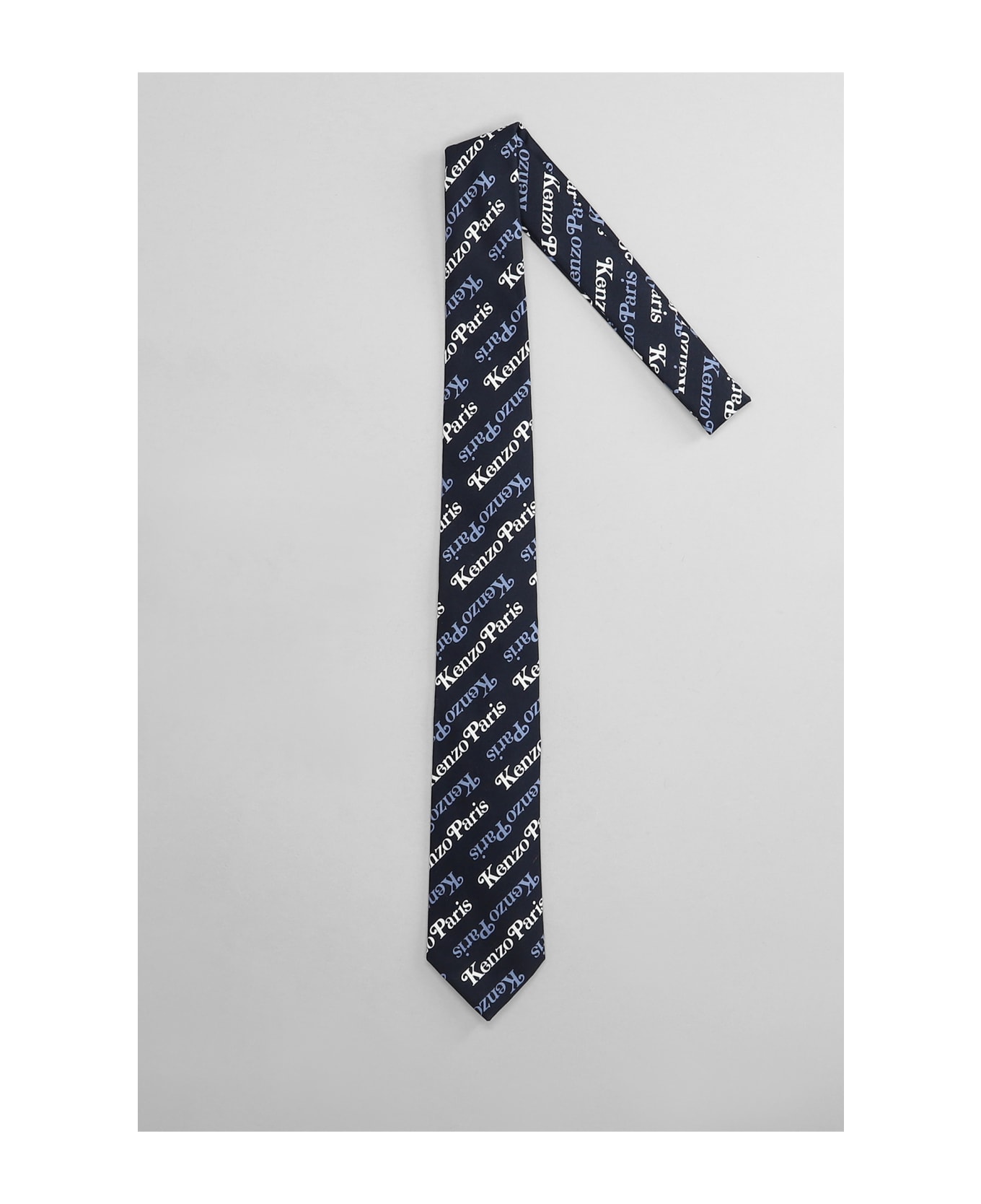 Kenzo Tie In Blue Cotton - blue