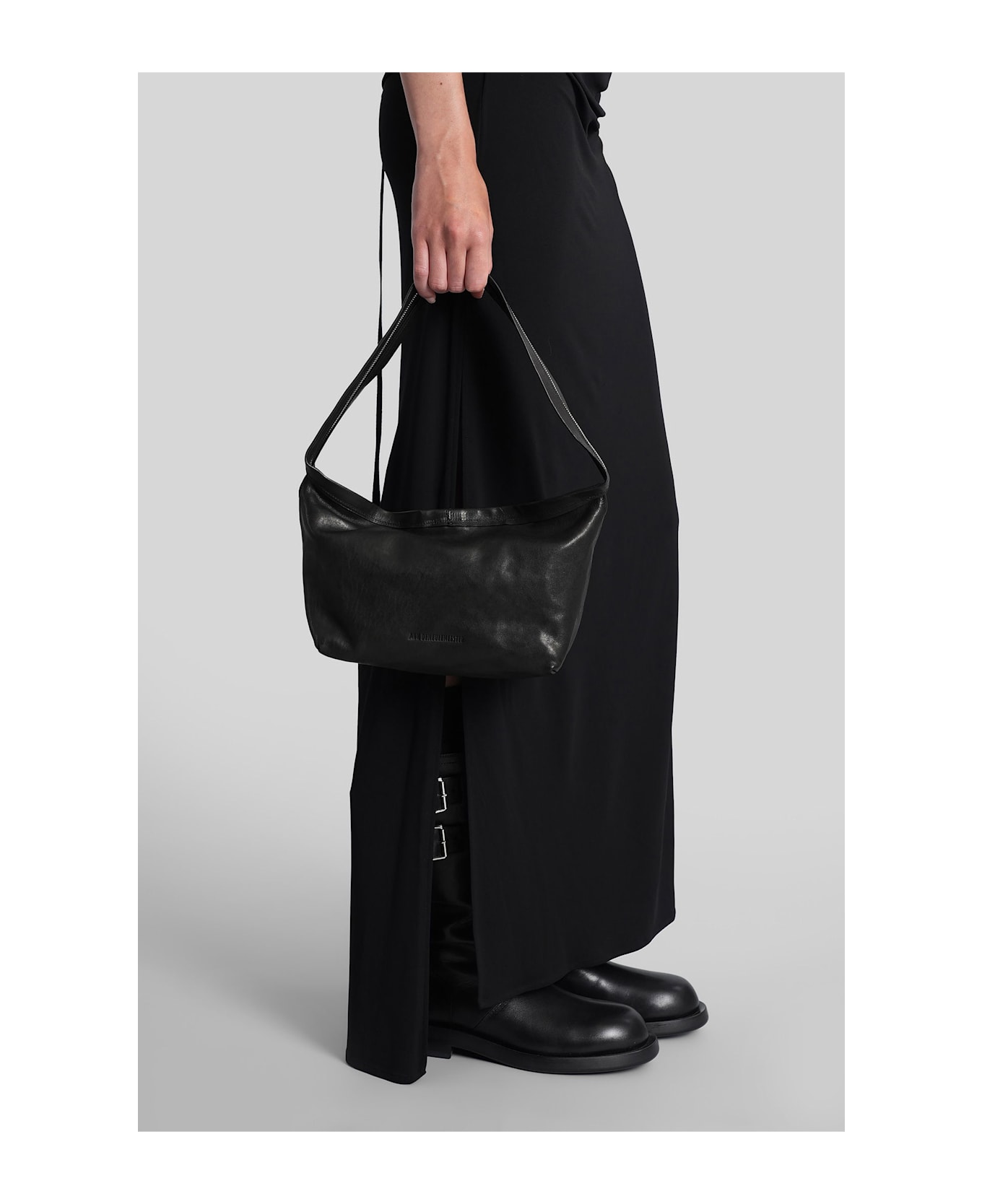 Ann Demeulemeester Lusi Shoulder Bag In Black Leather - black